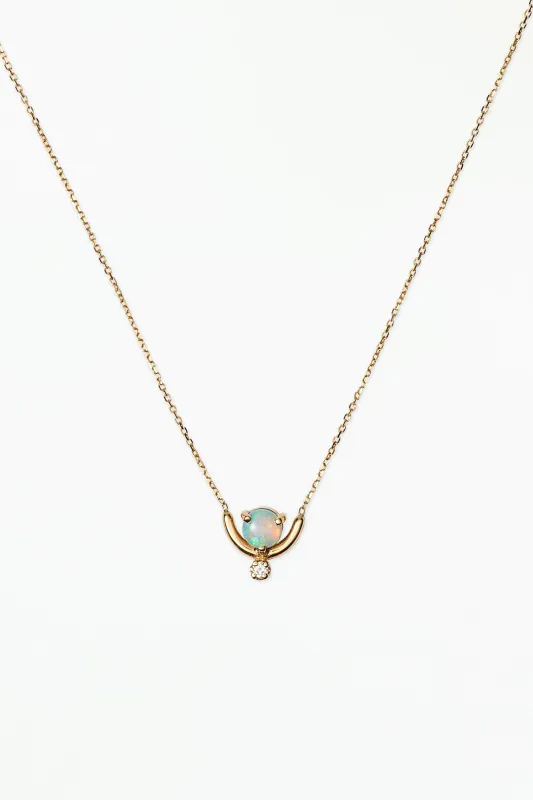 Nestled Opal and Diamond Necklace sold by WWAKE