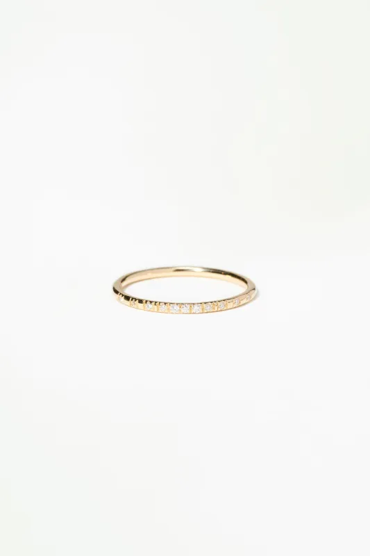 Small Micropave Diamond Graduated Band made by WWAKE