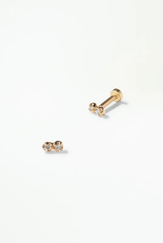 Diamond Dimple Flat Back Earring made by WWAKE