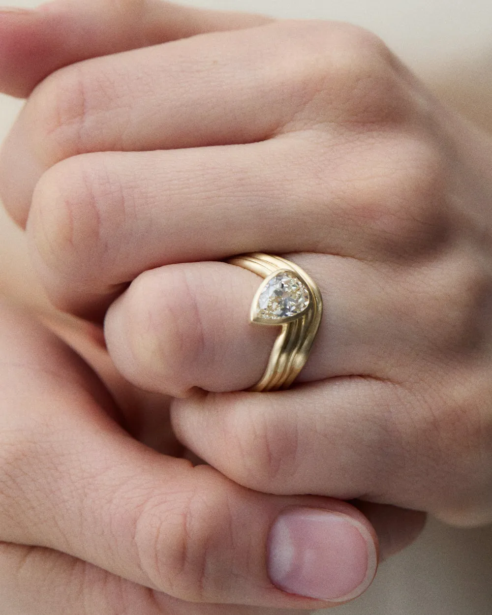 Pear Cut Diamond Coast Ring sold by WWAKE product image thumbnail 2