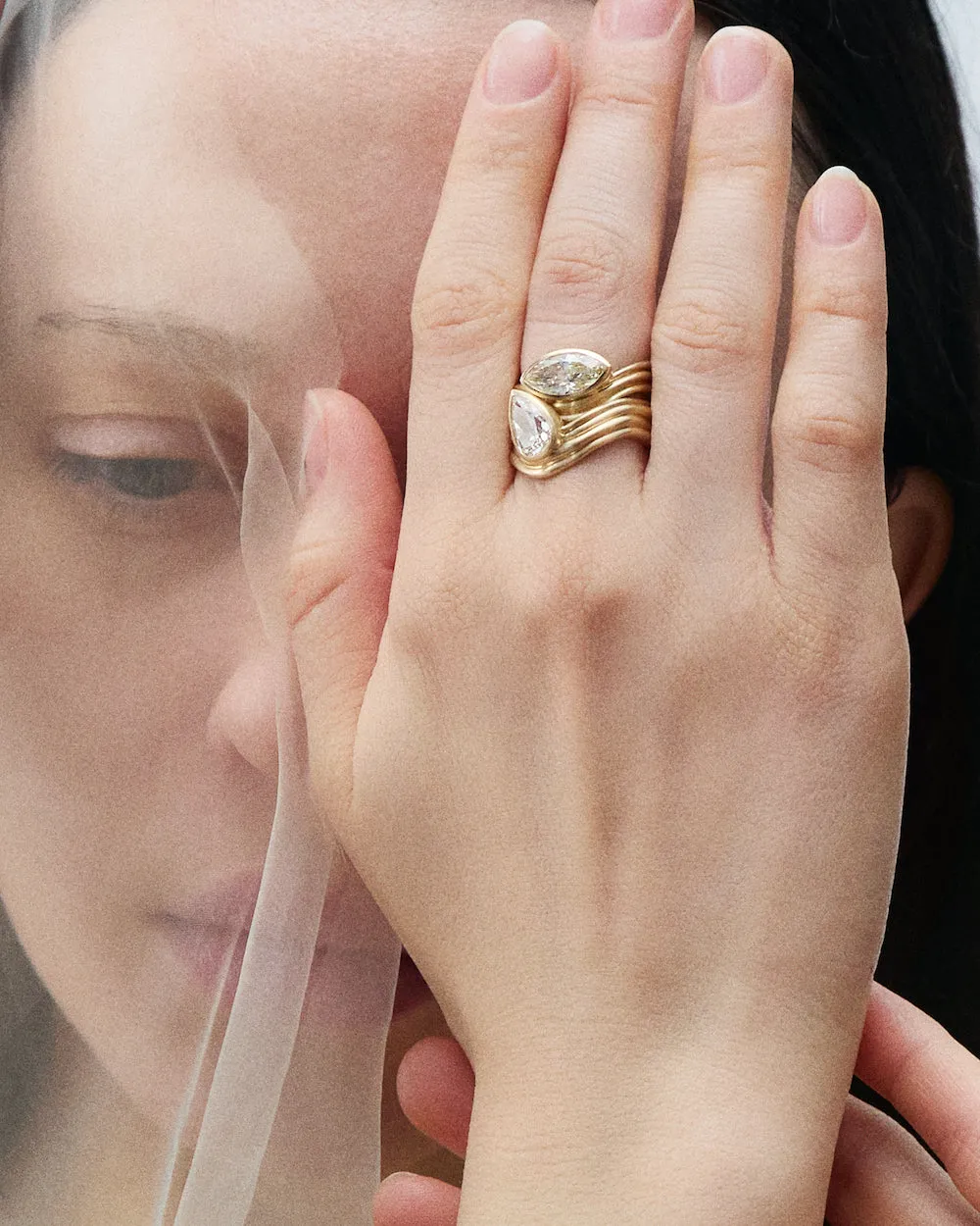 Pear Cut Diamond Coast Ring sold by WWAKE product image thumbnail 4