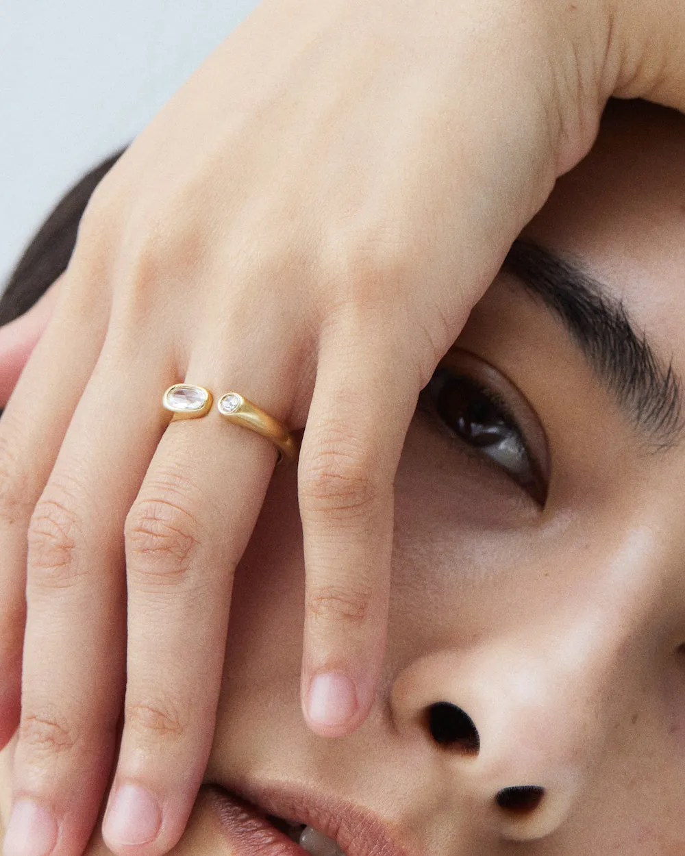 One of a Kind Oval Rose Cut Diamond Dyad Signet Ring sold by WWAKE product image thumbnail 2