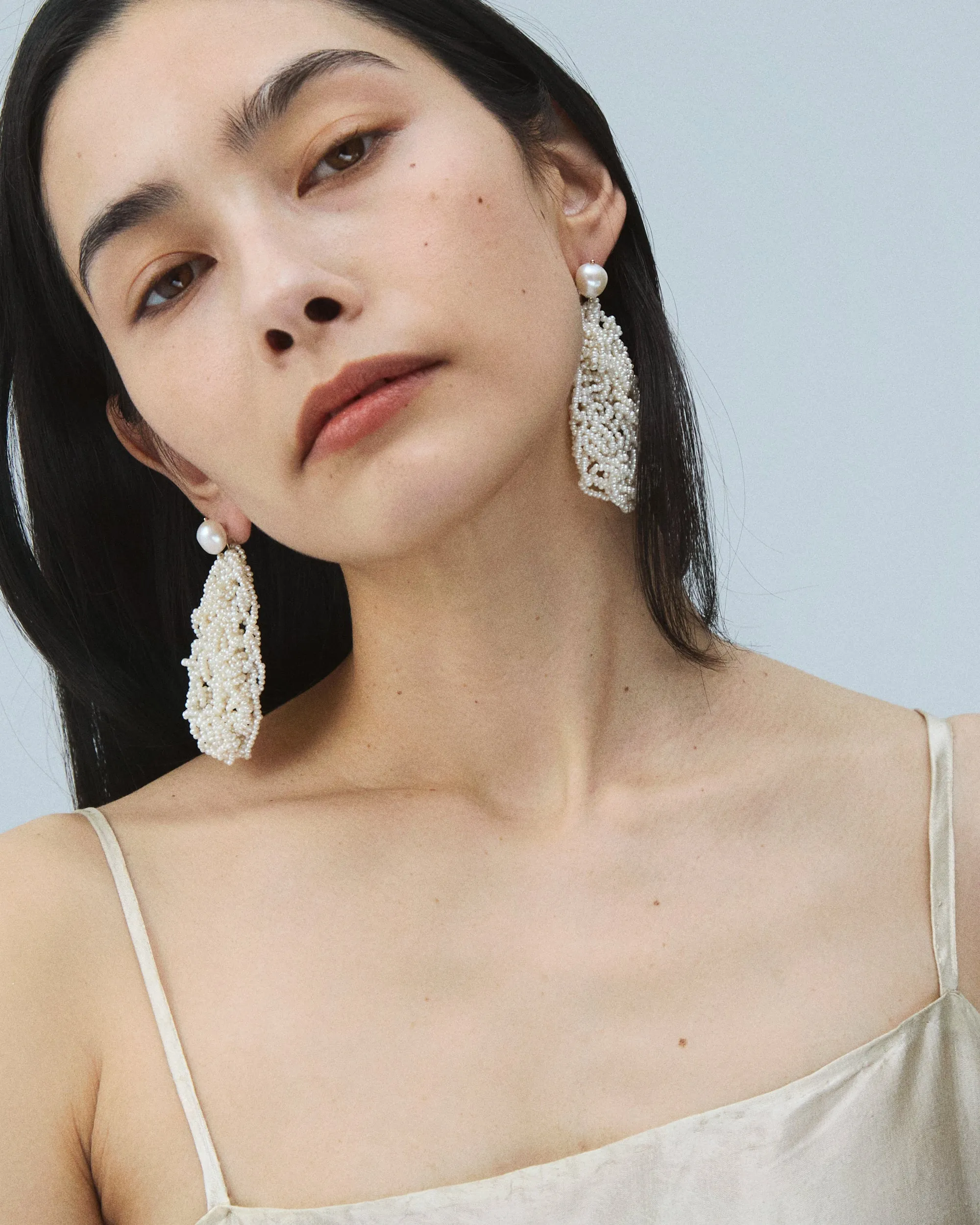 Large Crocheted Pearl Earrings - Pair sold by WWAKE product image thumbnail 4