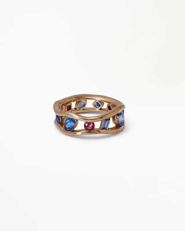 Sapphire and Ruby Float Ring No. 1 made by WWAKE