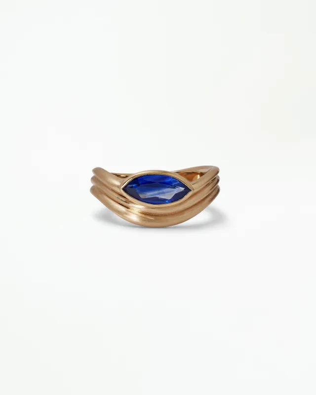 One of a Kind Marquise Cut Sapphire Coast Ring No. 3 made by WWAKE