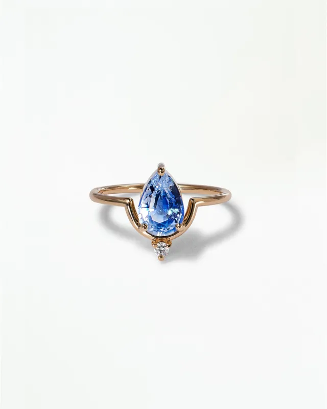 Pear Cut Sapphire Nestled Ring sold by WWAKE