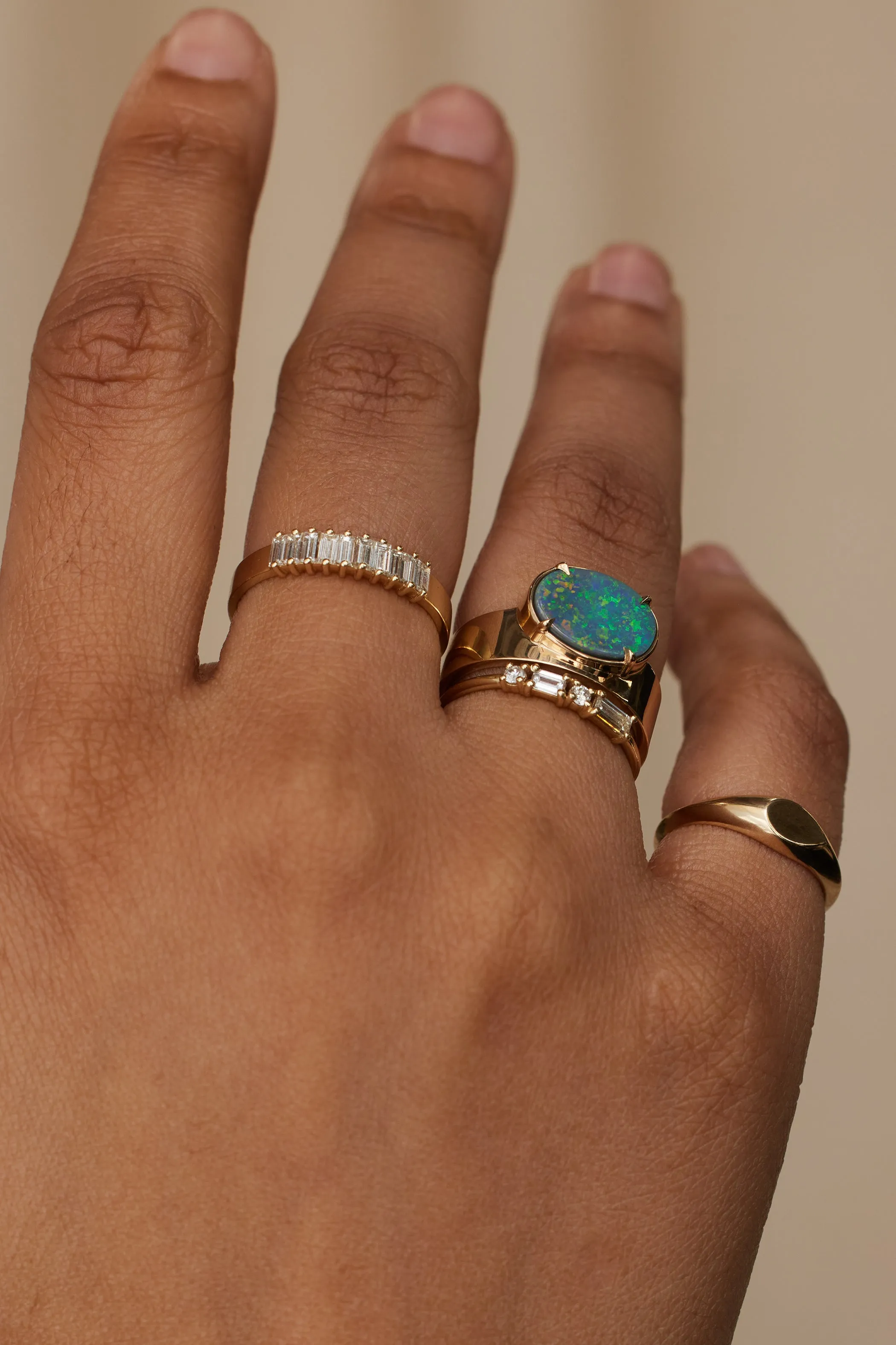 One of a Kind Black Opal Monolith Ring No. 17 sold by WWAKE product image thumbnail 2