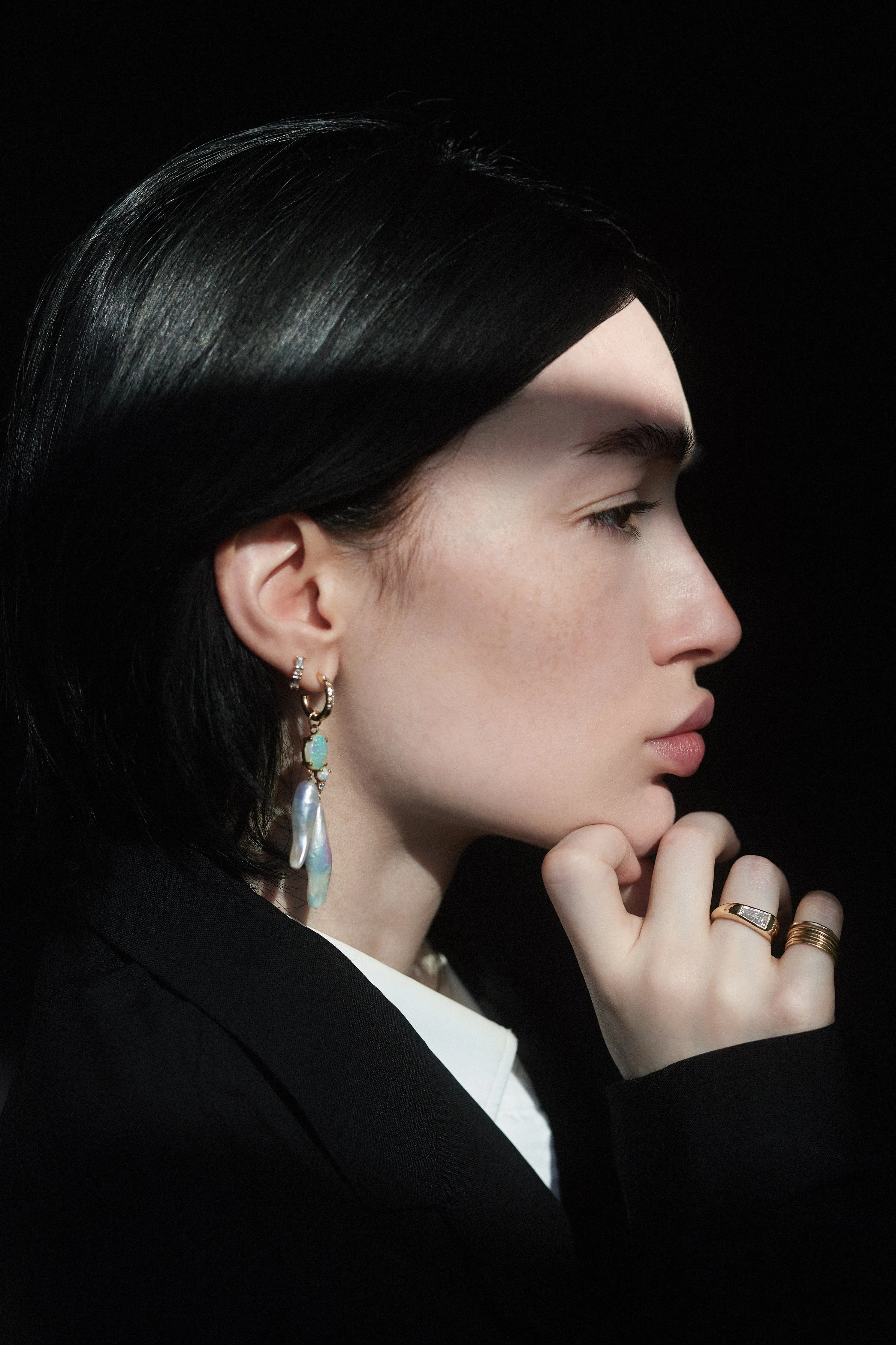 One of a Kind Tapered Baguette Cut Soft Signet Ring No. 65 sold by WWAKE product image thumbnail 5