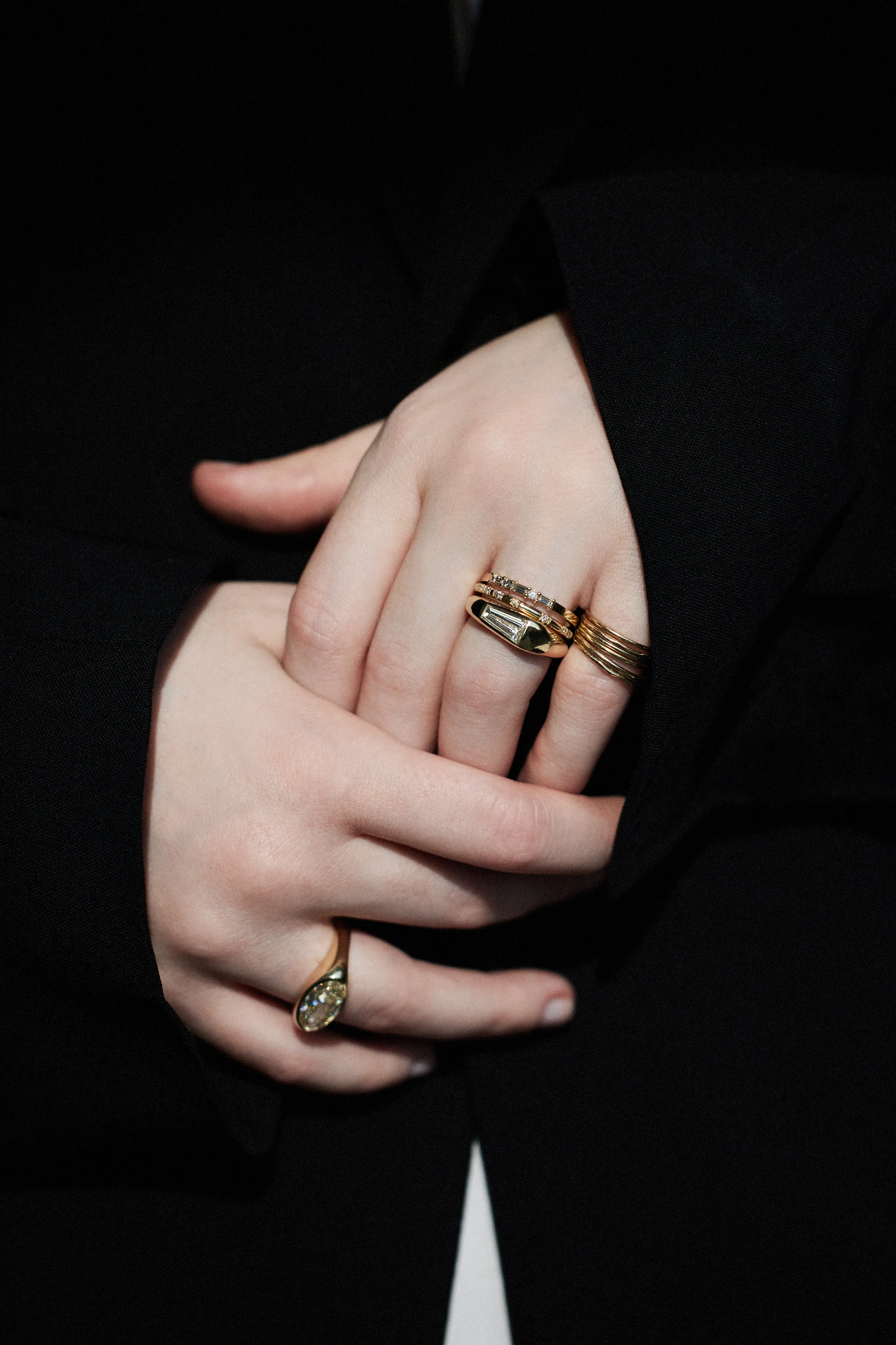 One of a Kind Tapered Baguette Cut Soft Signet Ring No. 65 sold by WWAKE product image thumbnail 4