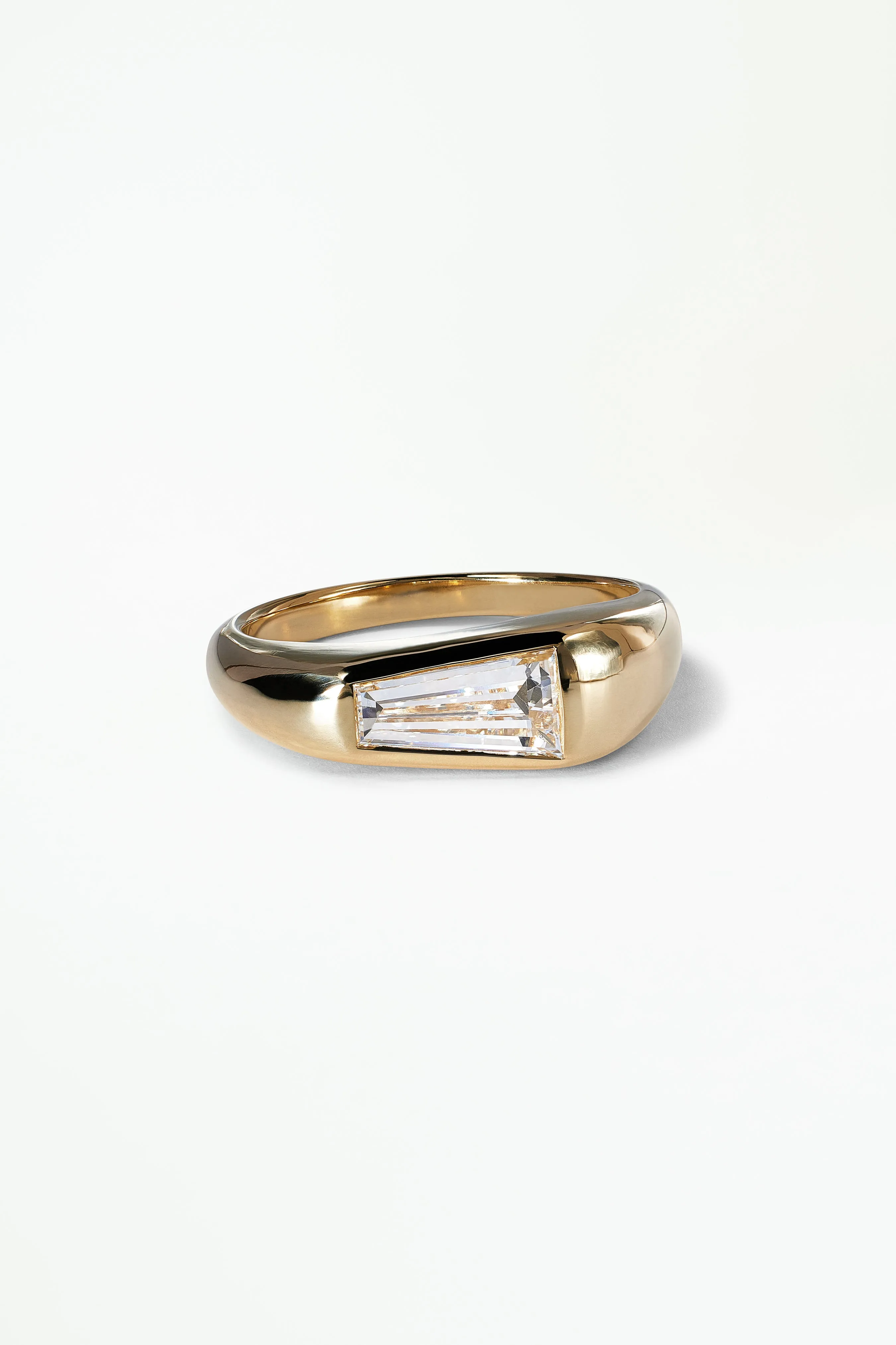 One of a Kind Tapered Baguette Cut Soft Signet Ring No. 65 sold by WWAKE