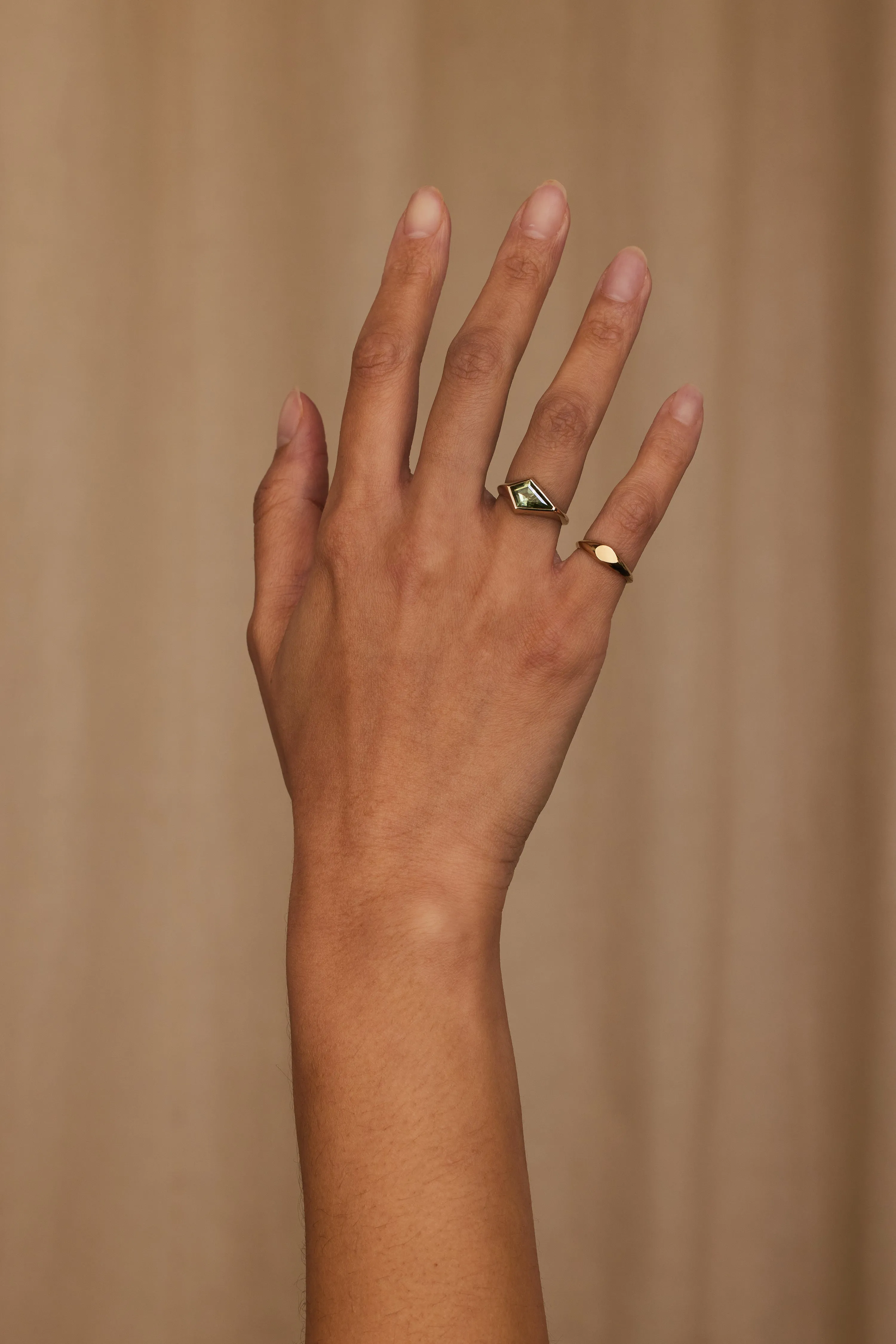 One of a Kind Kite Cut Sapphire Signet Ring No. 32 sold by WWAKE product image thumbnail 4