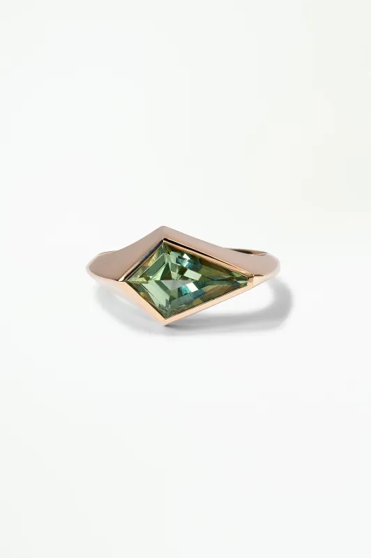 One of a Kind Kite Cut Sapphire Signet Ring No. 32 sold by WWAKE