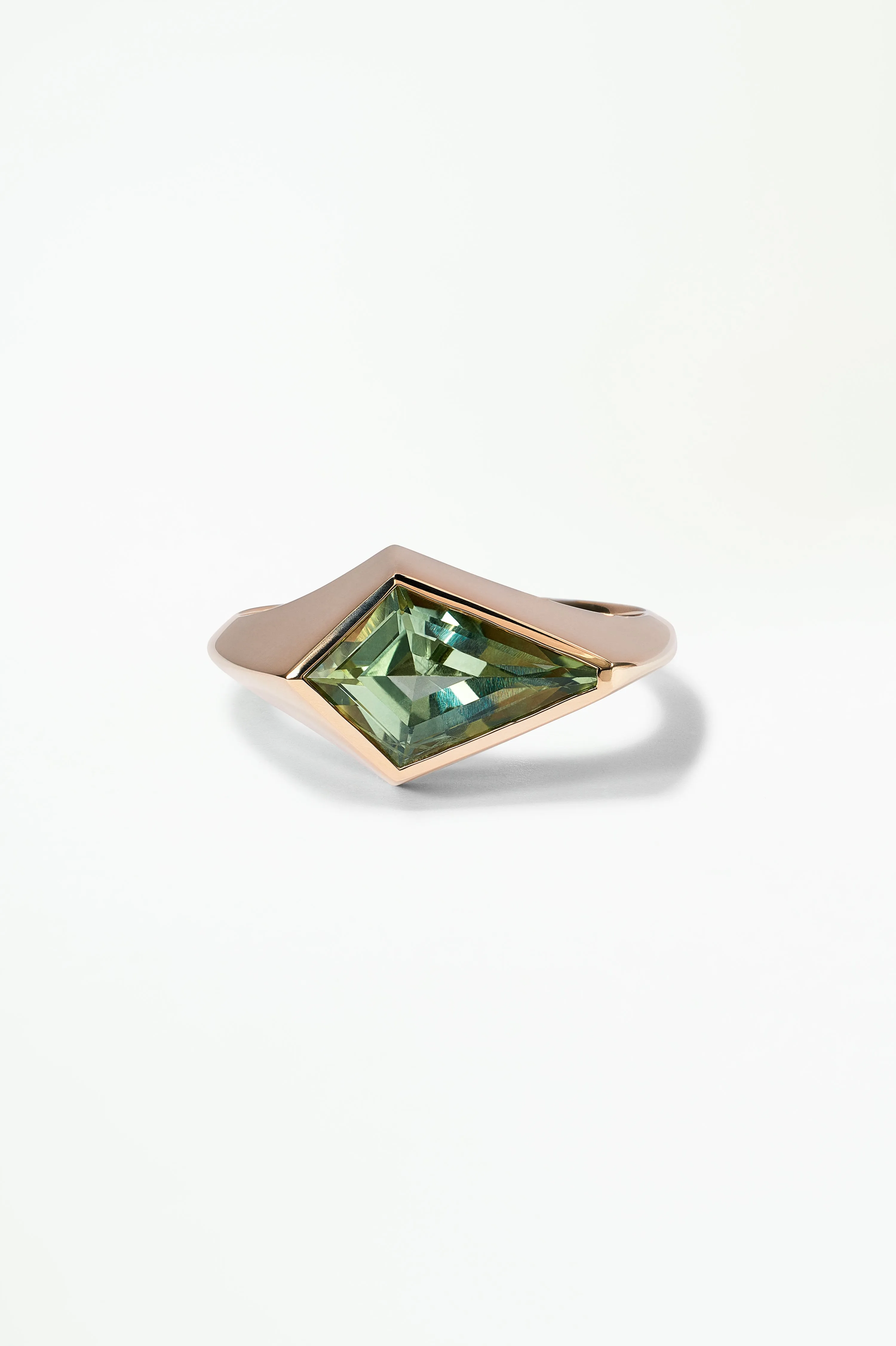 One of a Kind Kite Cut Sapphire Signet Ring No. 32 sold by WWAKE