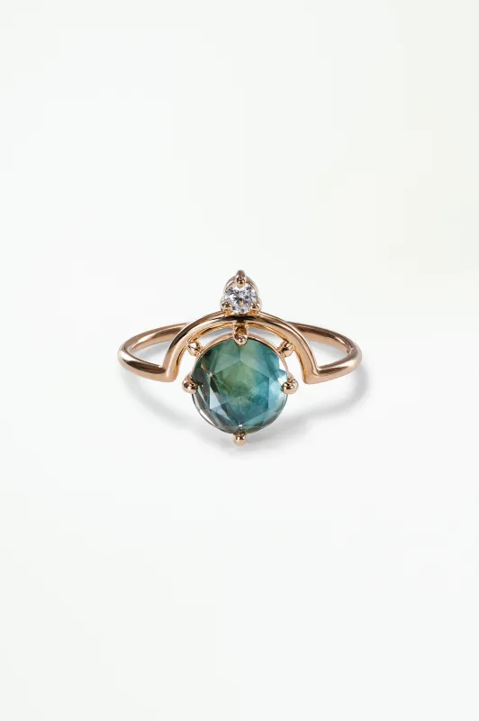 One of a Kind Rose Cut Sapphire Nestled Ring No. 21 sold by WWAKE