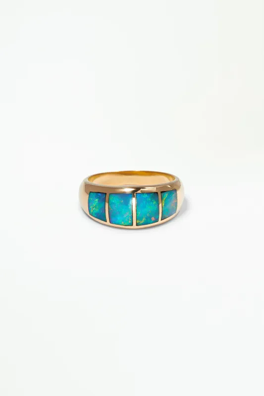 One of a Kind Opal Inlay Ring No. 4 made by WWAKE