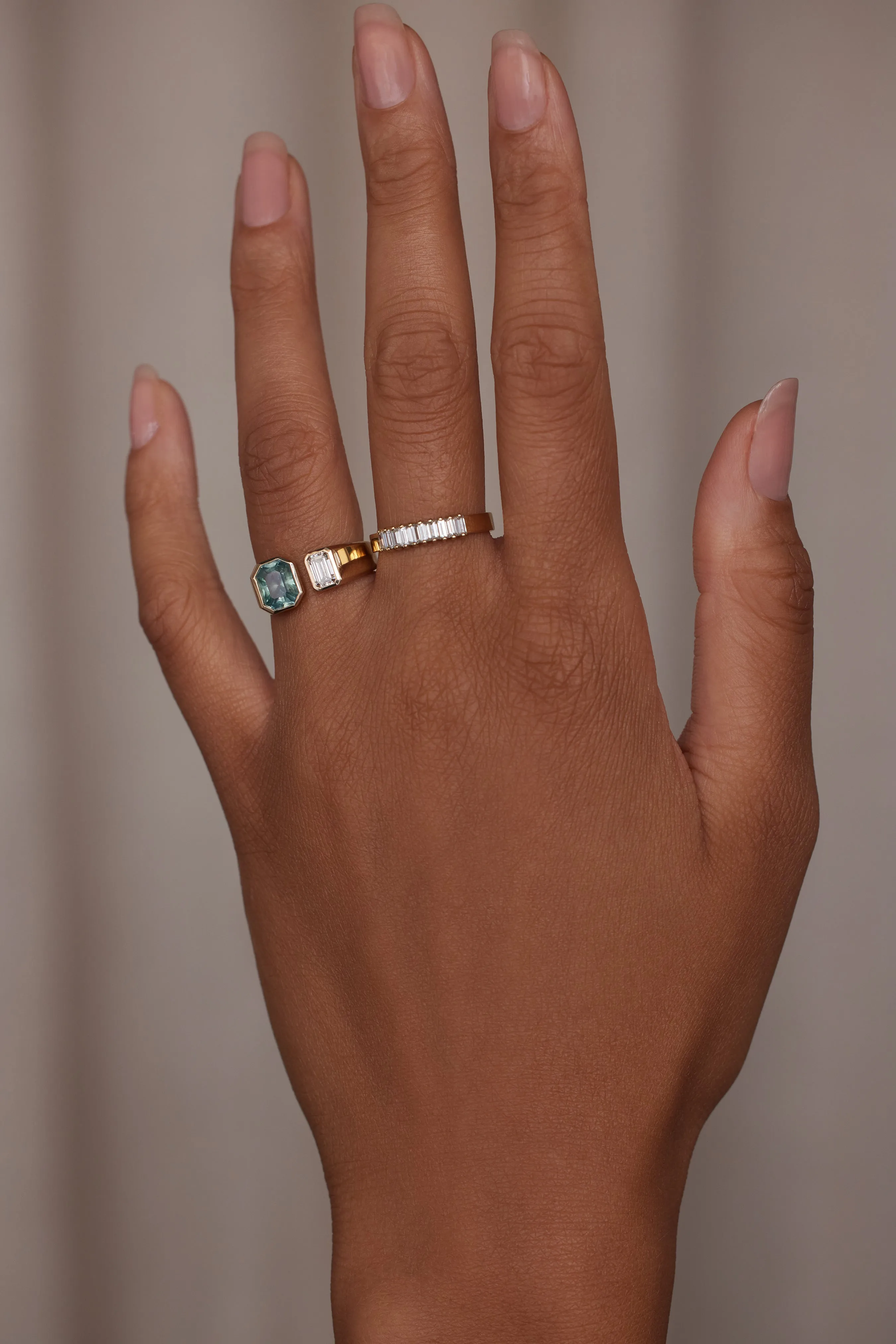 One of a Kind Emerald Cut Sapphire Dyad Signet Ring No. 19 sold by WWAKE product image thumbnail 2