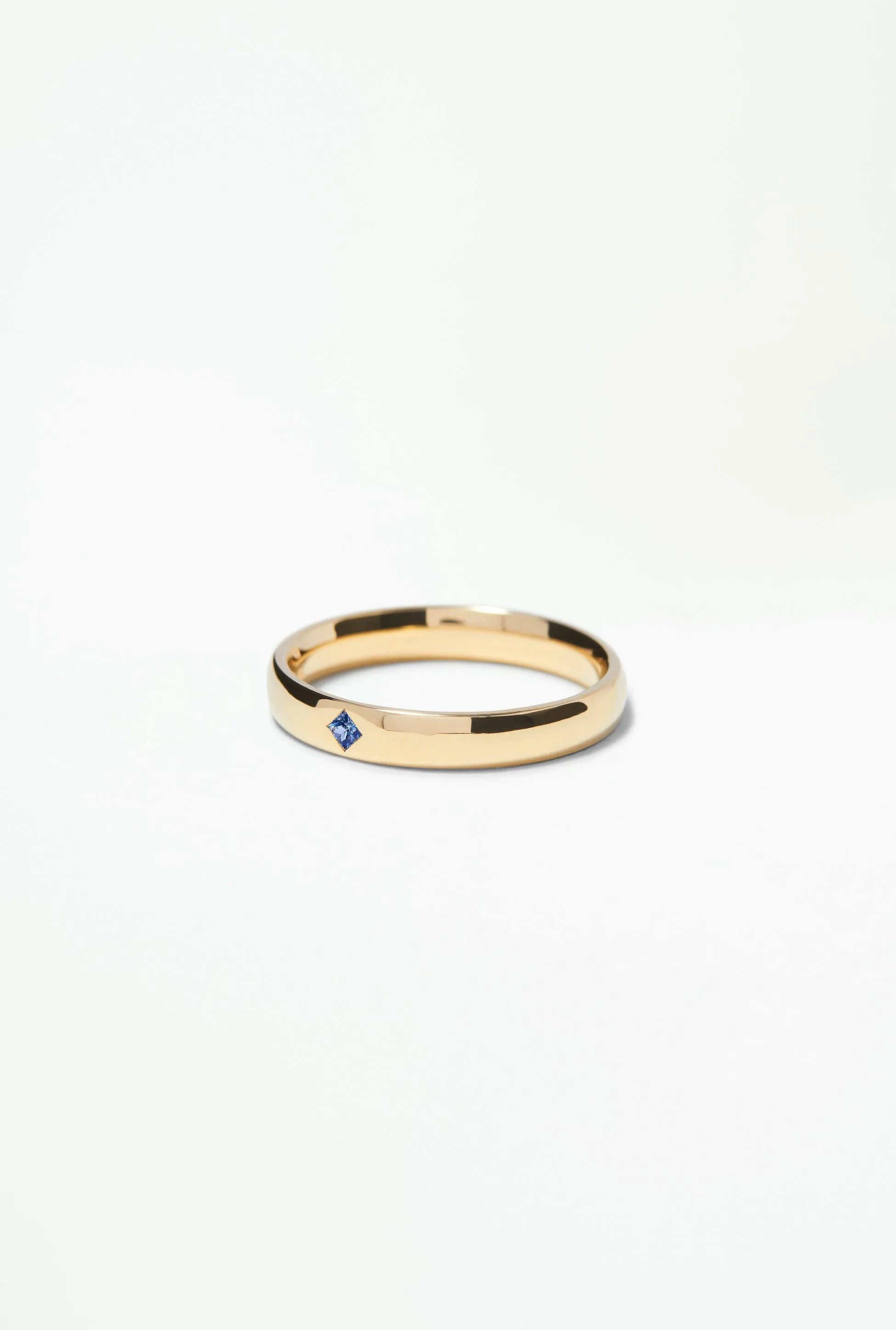 One of a Kind Princess Cut Blue Sapphire Row Ring sold by WWAKE product image thumbnail 3