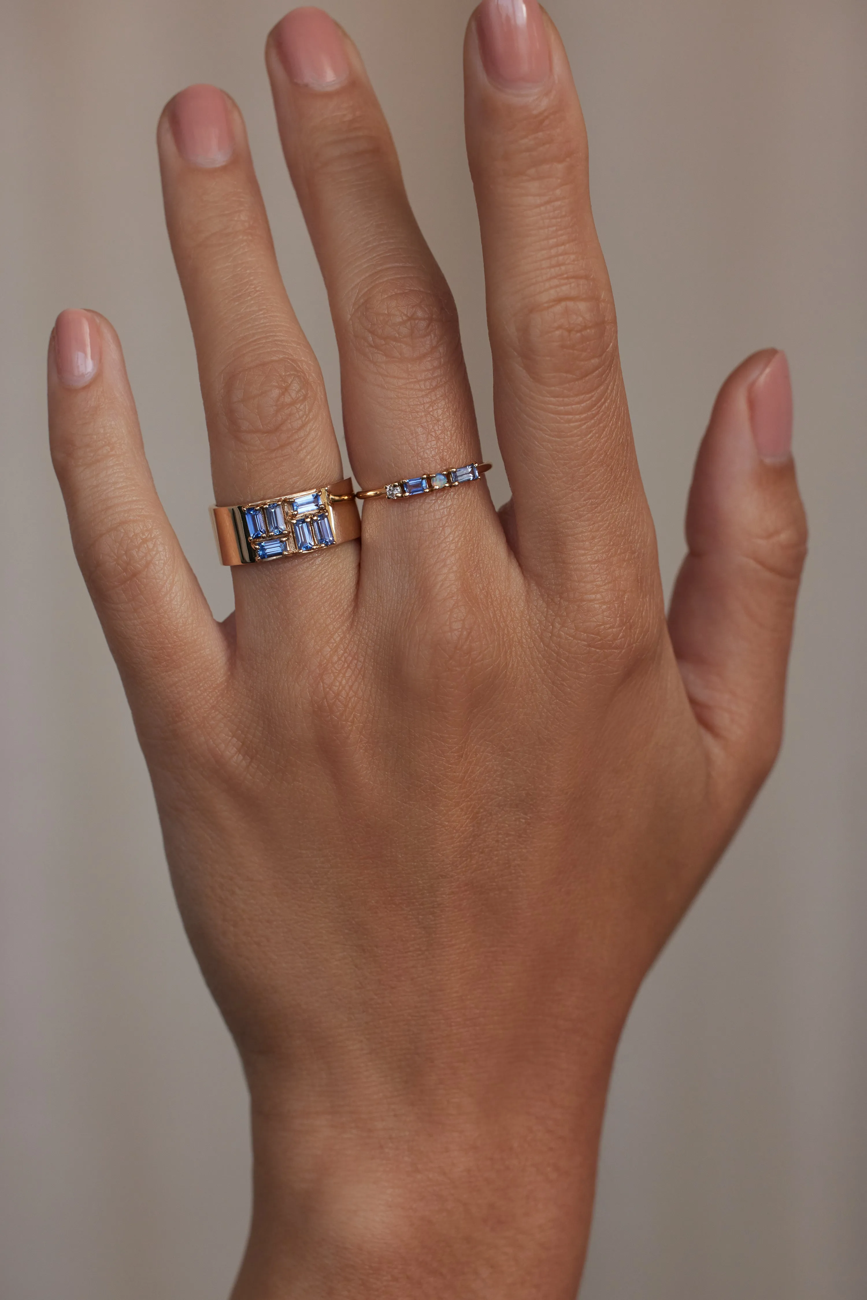 One of a Kind Baguette Cut Sapphire Menhir Ring No. 2 sold by WWAKE product image thumbnail 2