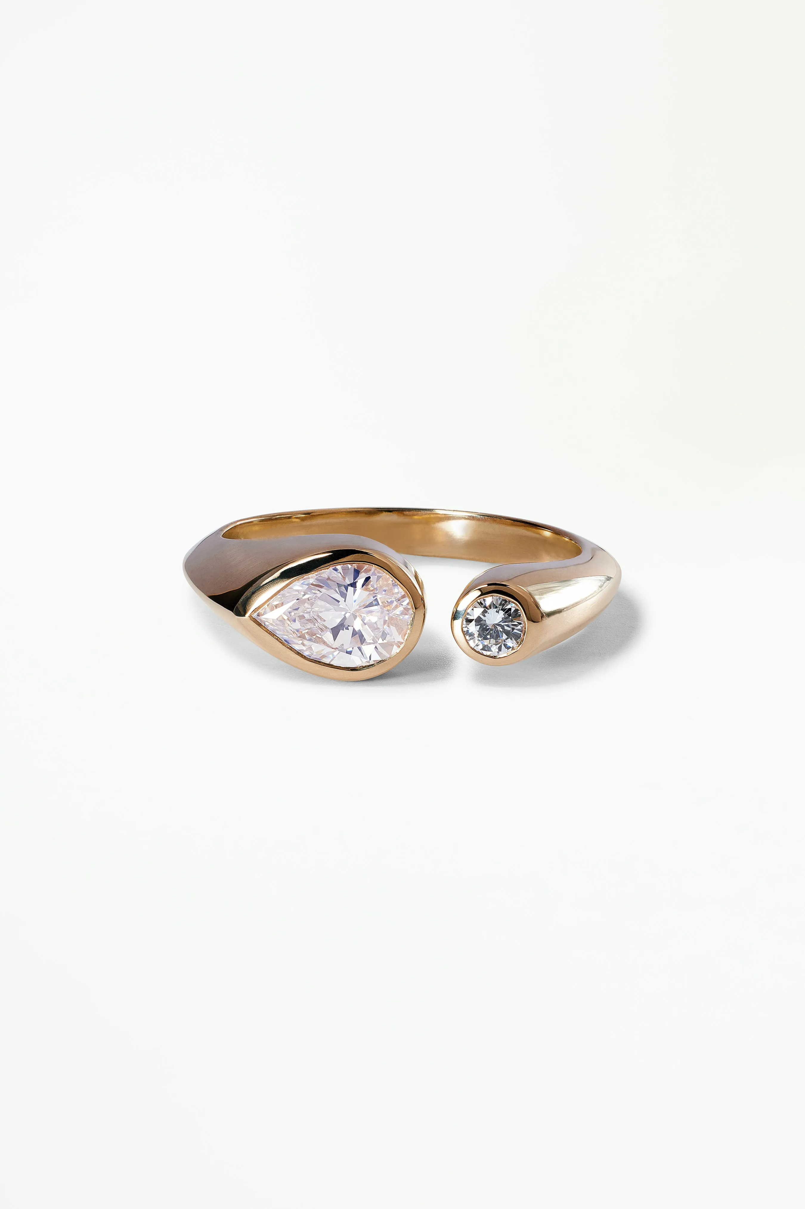 One of a Kind Pear Brilliant Cut Diamond Dyad Signet Ring No. 13 sold by WWAKE