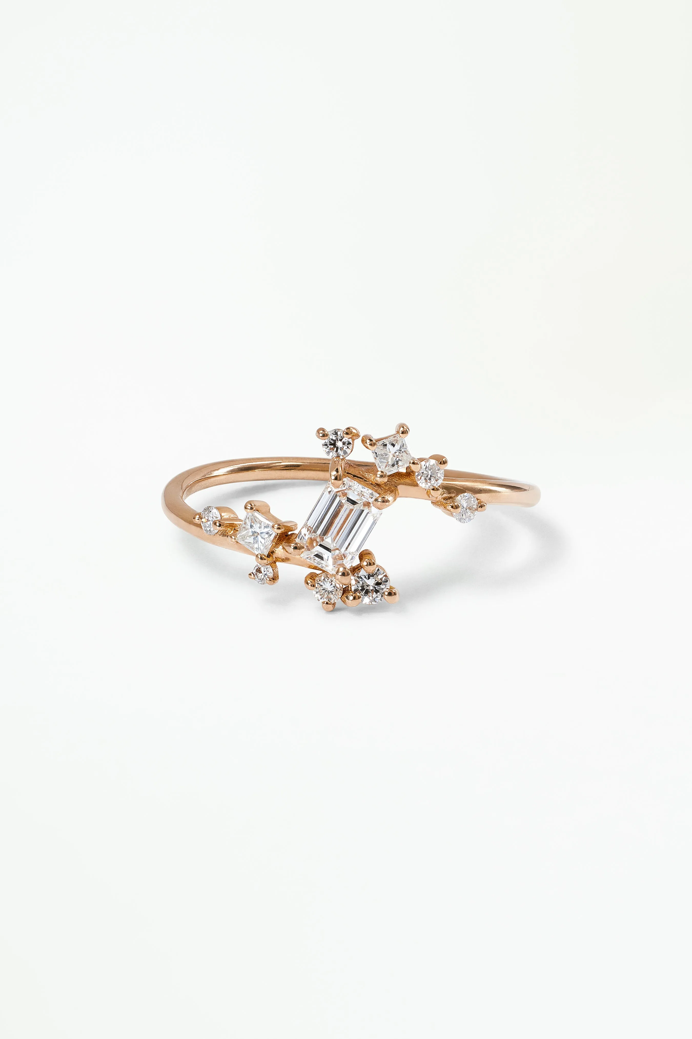 Limited Edition Emerald Cut Diamond Celestial Ring No. 3 sold by WWAKE