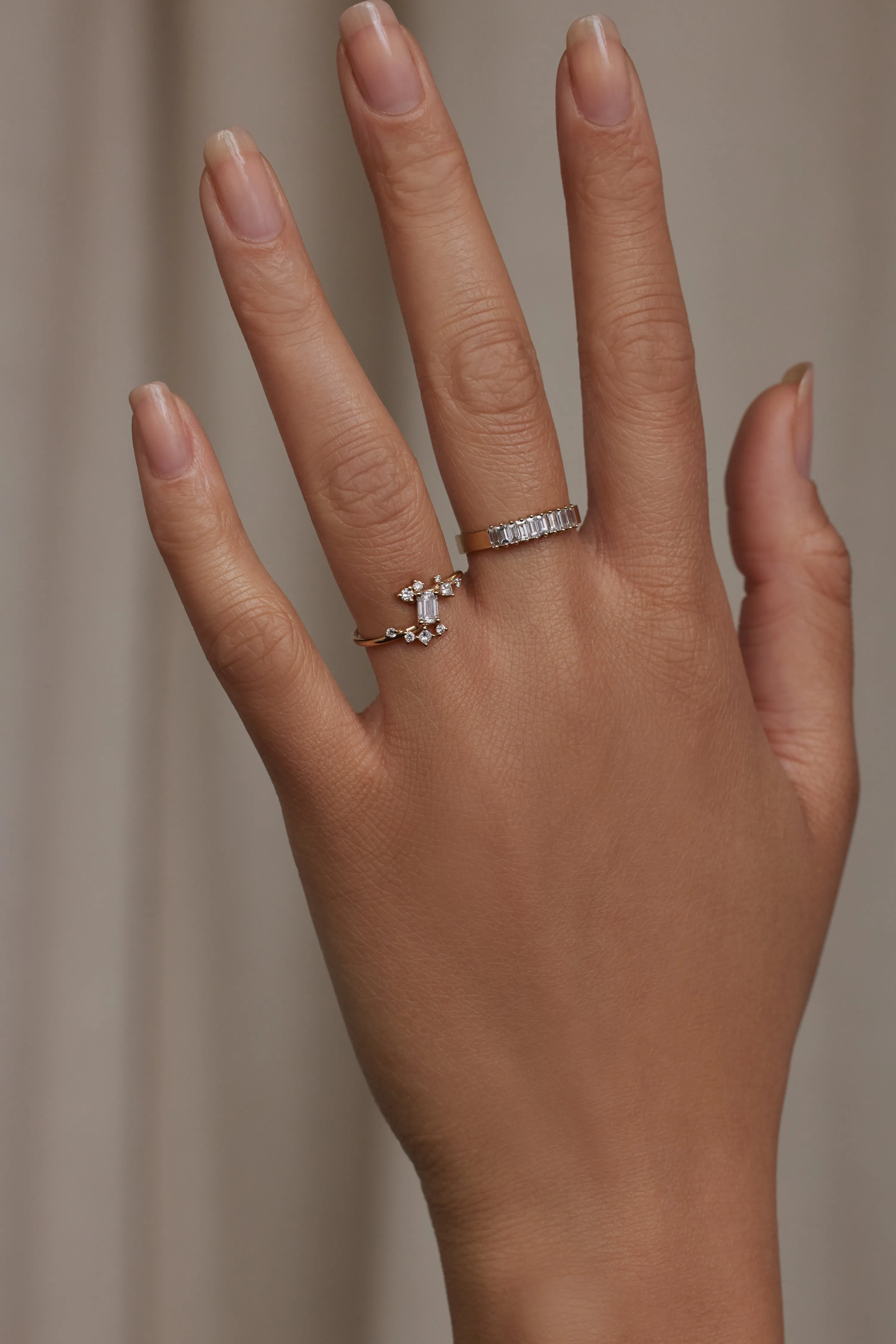 Limited Edition Emerald Cut Diamond Celestial Ring No. 3 sold by WWAKE product image thumbnail 2