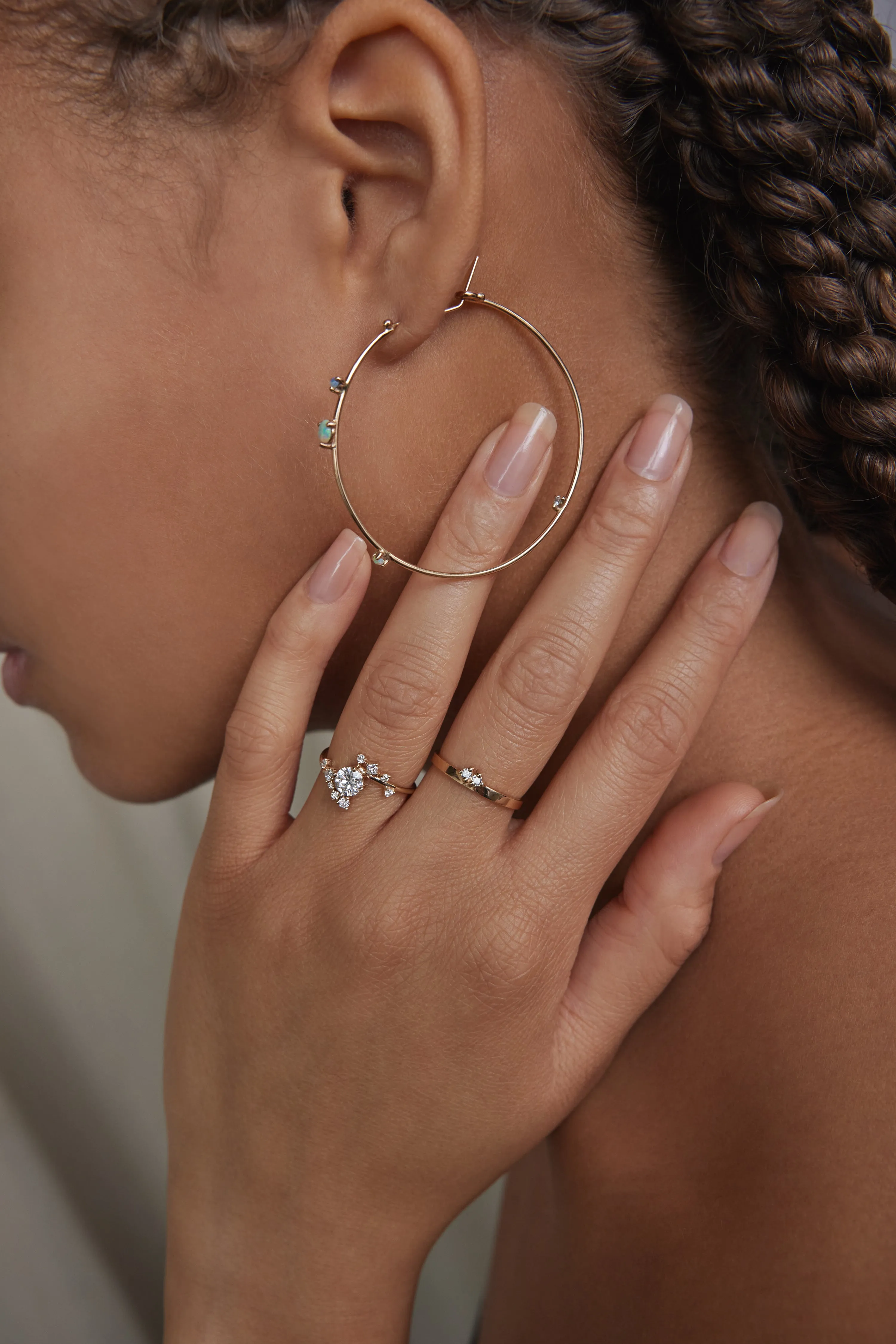 One of a Kind Round Brilliant Cut Diamond Celestial Ring No. 2 sold by WWAKE product image thumbnail 4