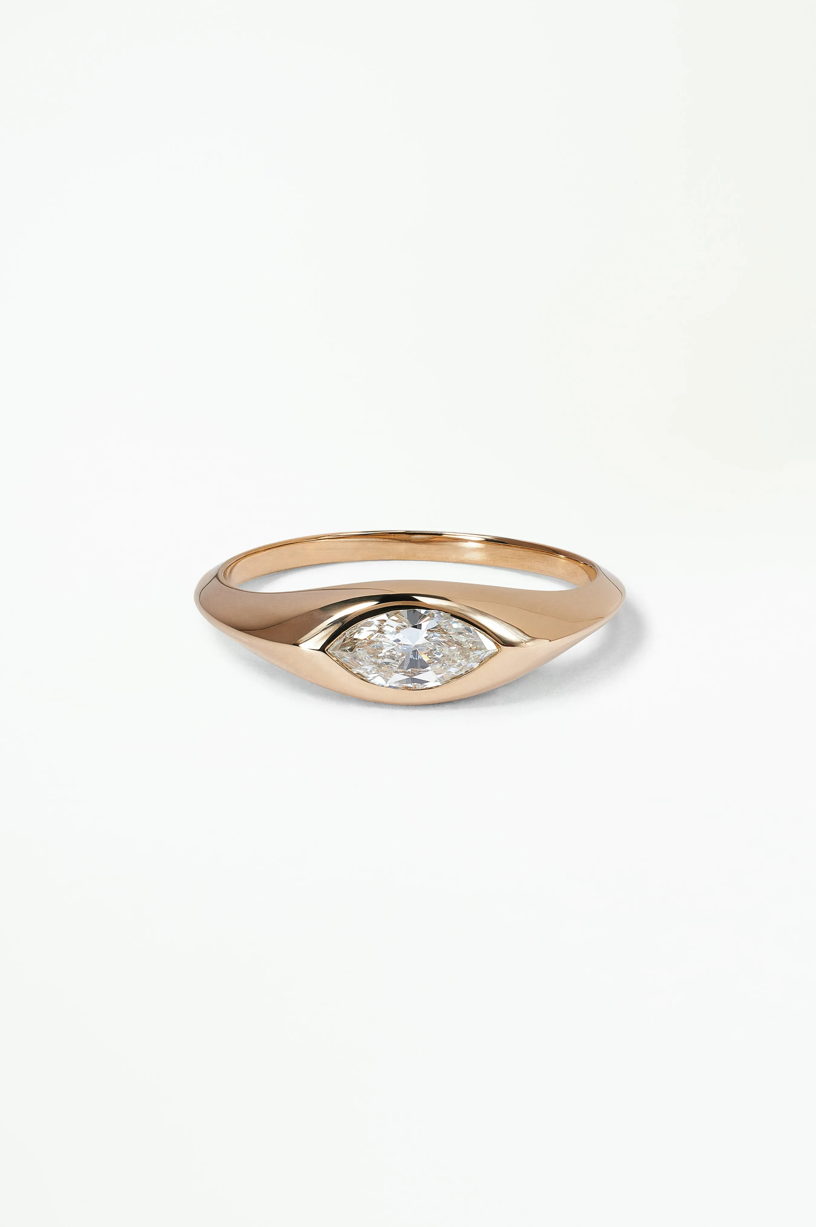 One of a Kind Marquise Cut Diamond Signet Ring No. 30 sold by WWAKE