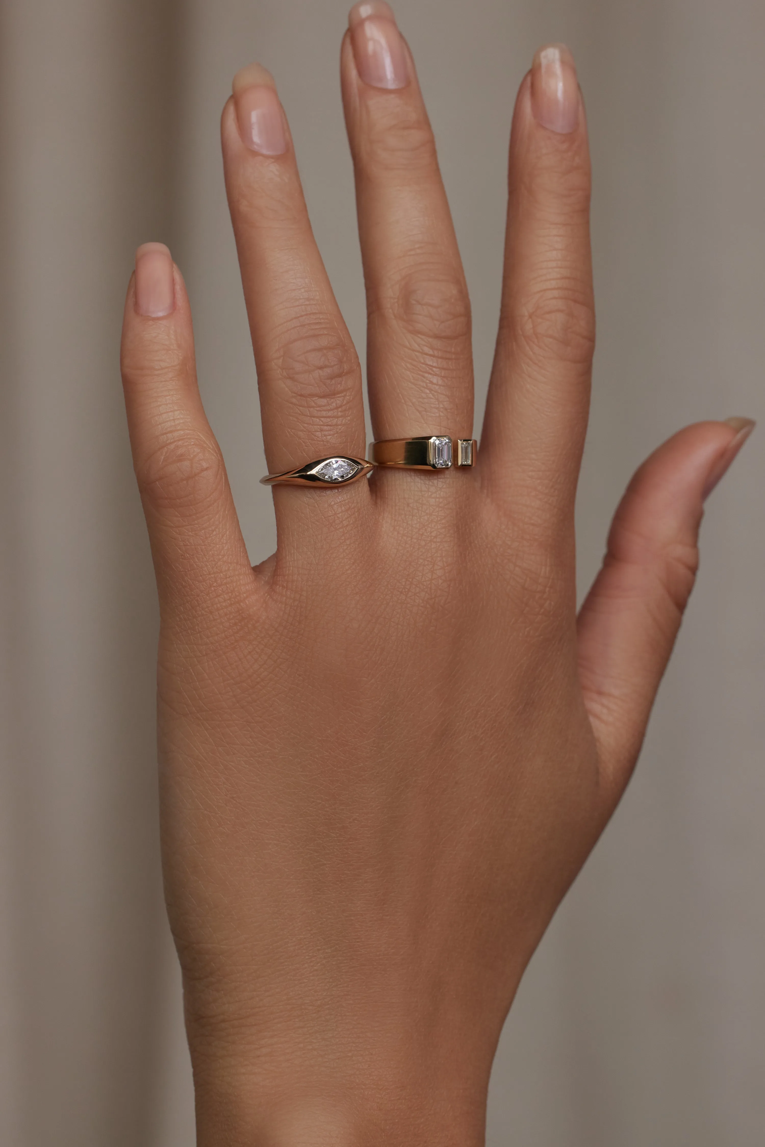 One of a Kind Marquise Cut Diamond Signet Ring No. 30 sold by WWAKE product image thumbnail 2