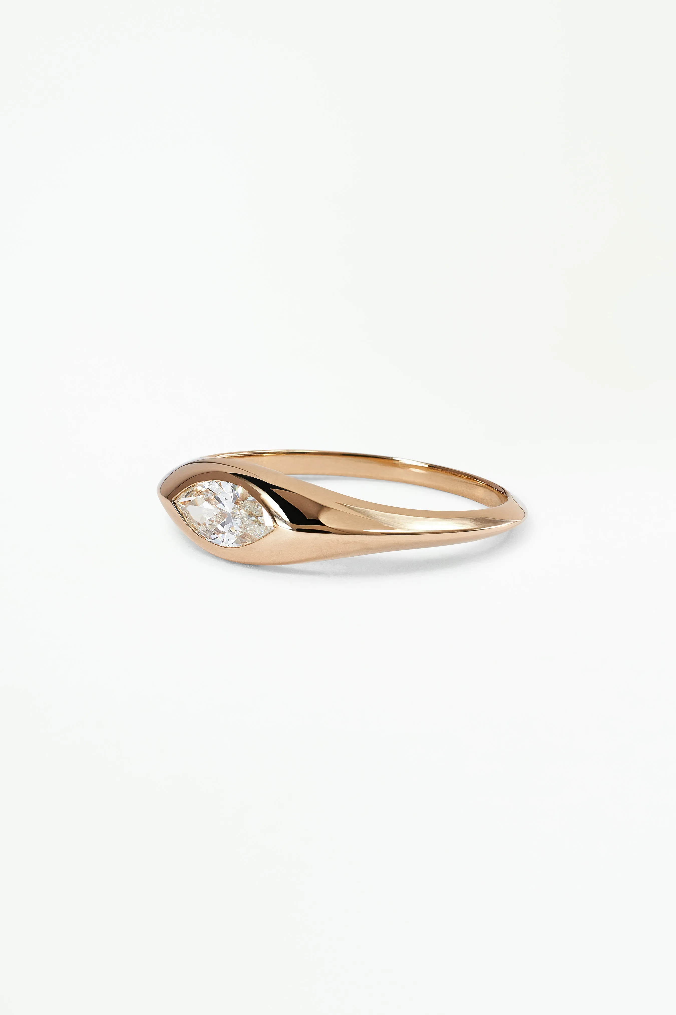 One of a Kind Marquise Cut Diamond Signet Ring No. 30 sold by WWAKE product image thumbnail 3