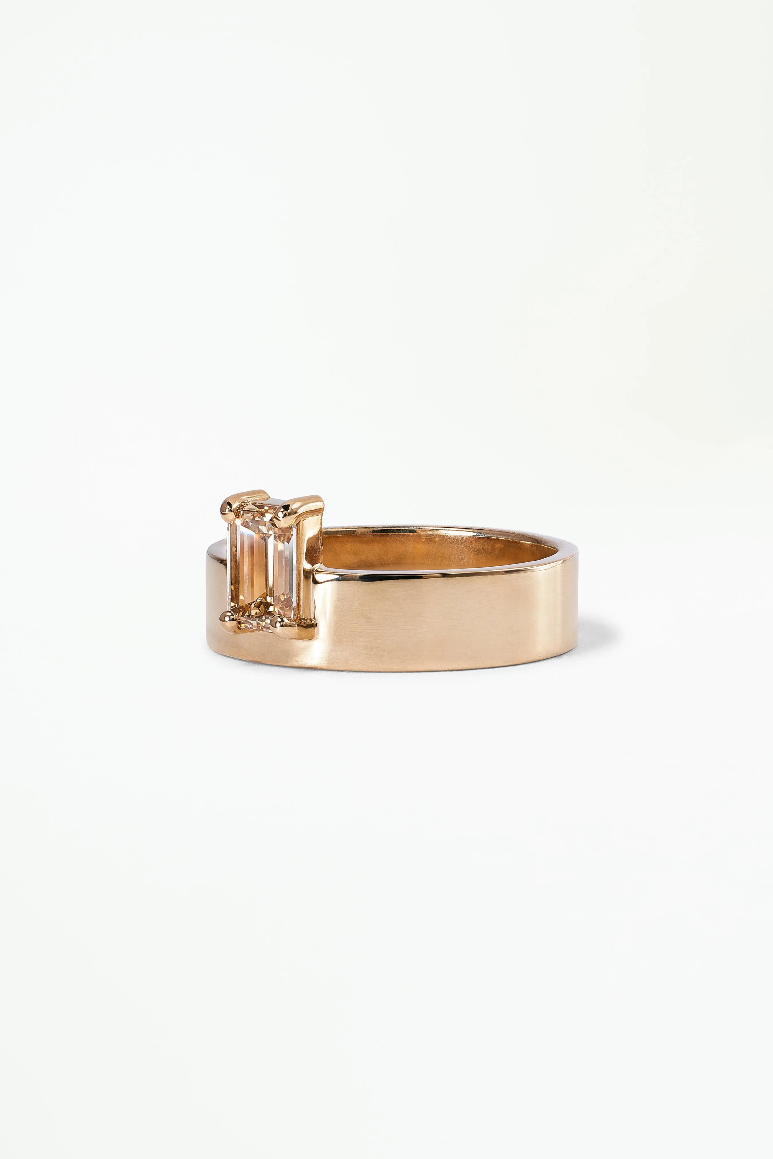 One of a Kind Emerald Cut Diamond Monolith Ring No. 39 sold by WWAKE product image thumbnail 3