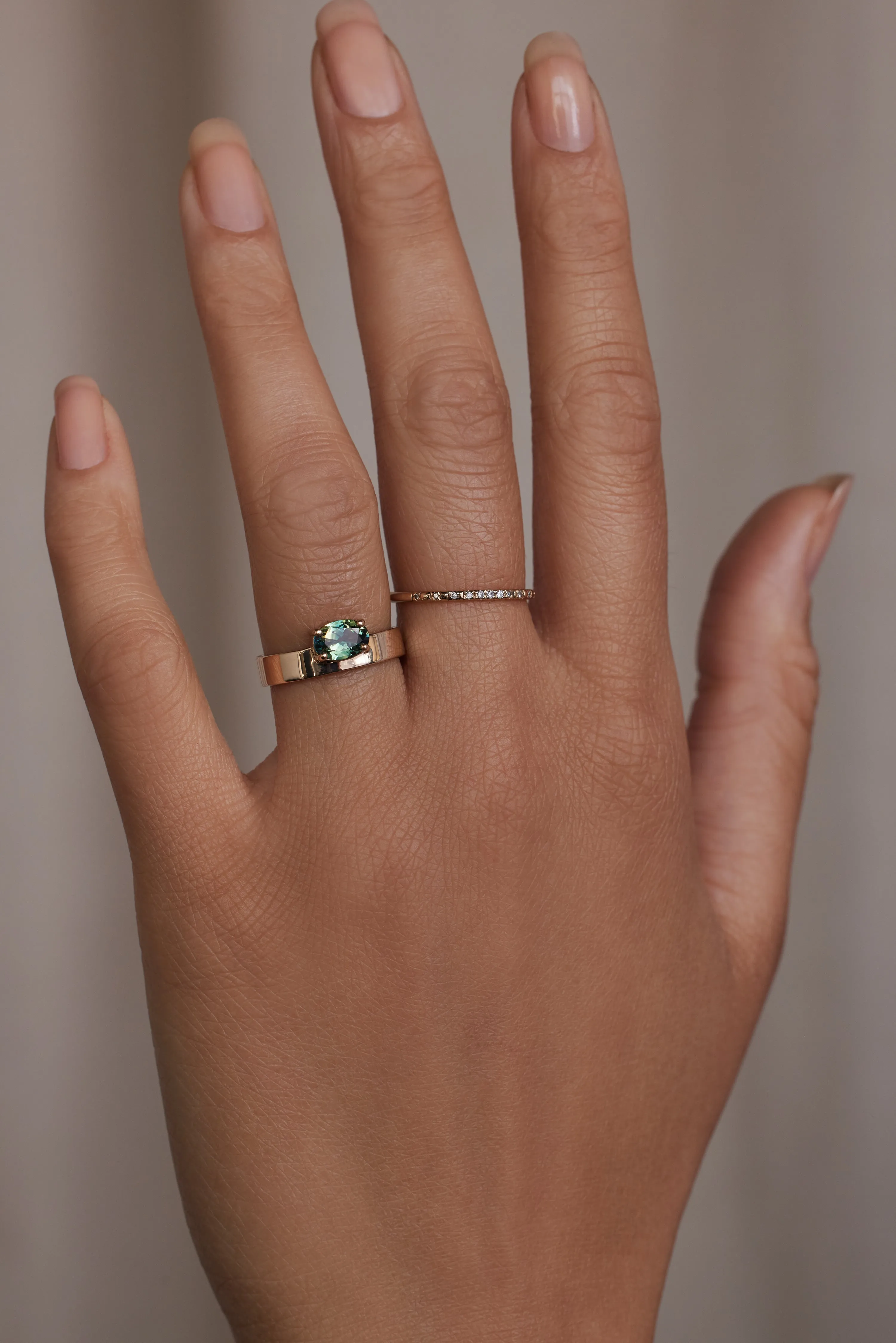 One of a Kind Oval Brilliant Cut Sapphire Monolith Ring No. 37 sold by WWAKE product image thumbnail 2