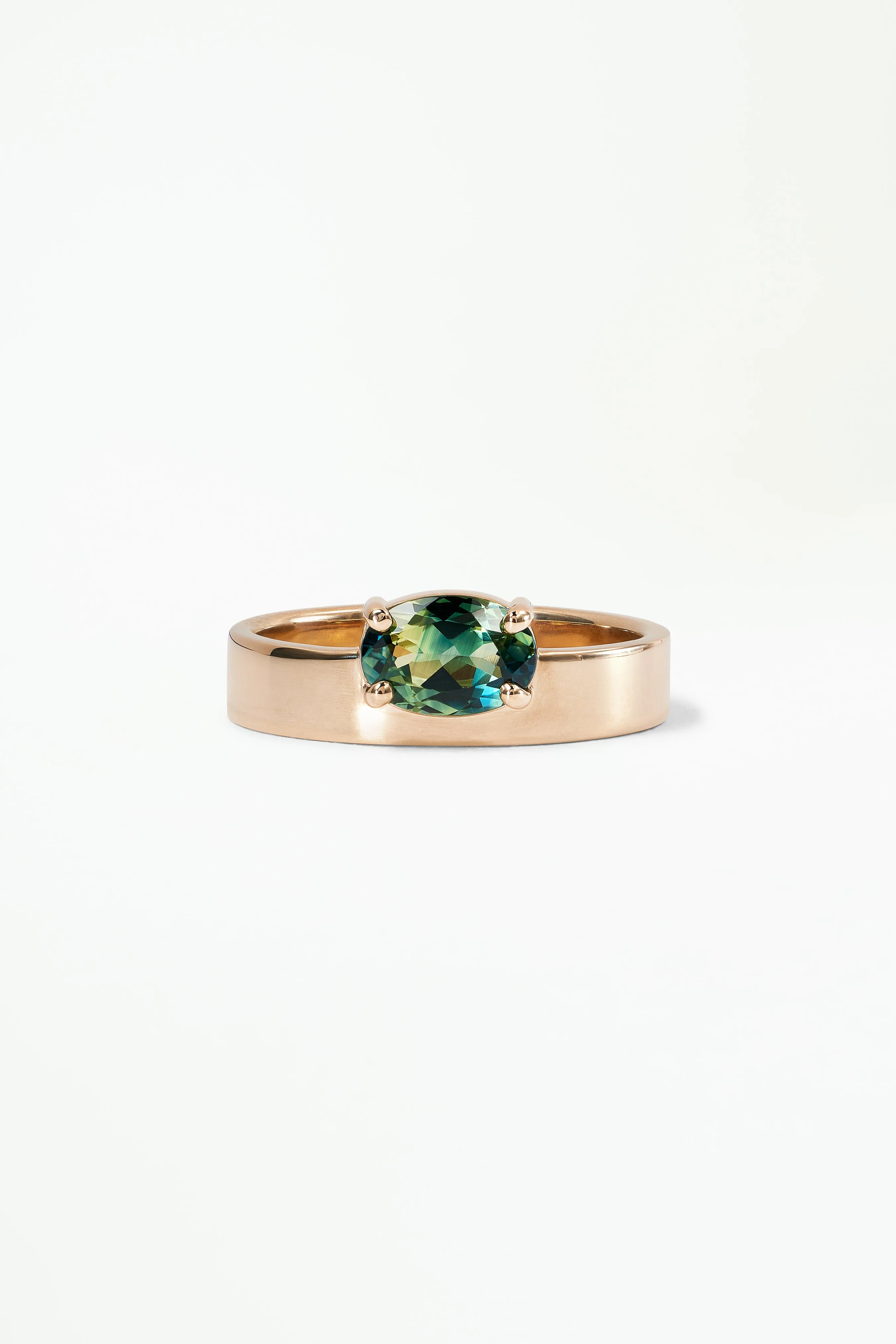 One of a Kind Oval Brilliant Cut Sapphire Monolith Ring No. 37 sold by WWAKE