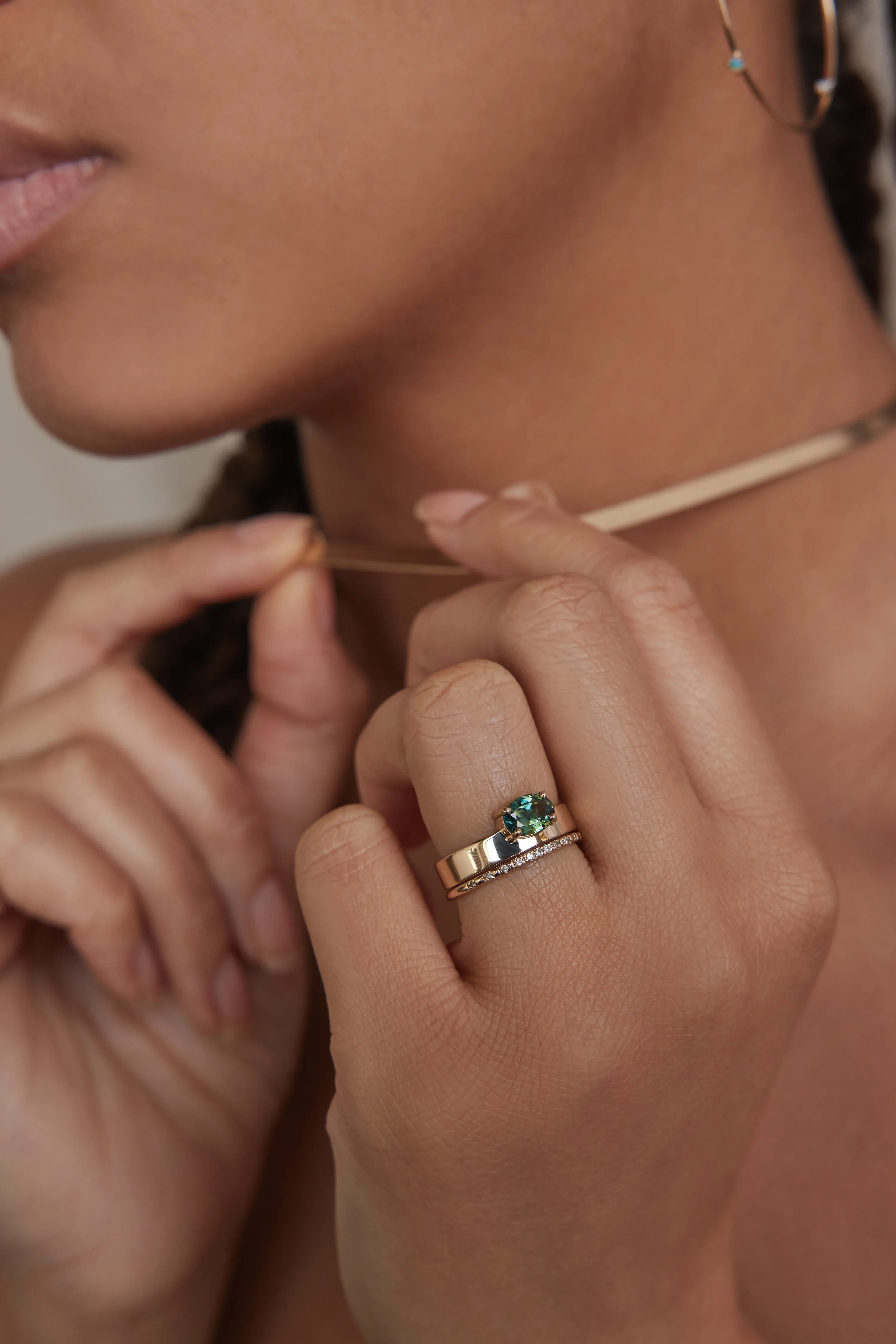 One of a Kind Oval Brilliant Cut Sapphire Monolith Ring No. 37 sold by WWAKE product image thumbnail 4