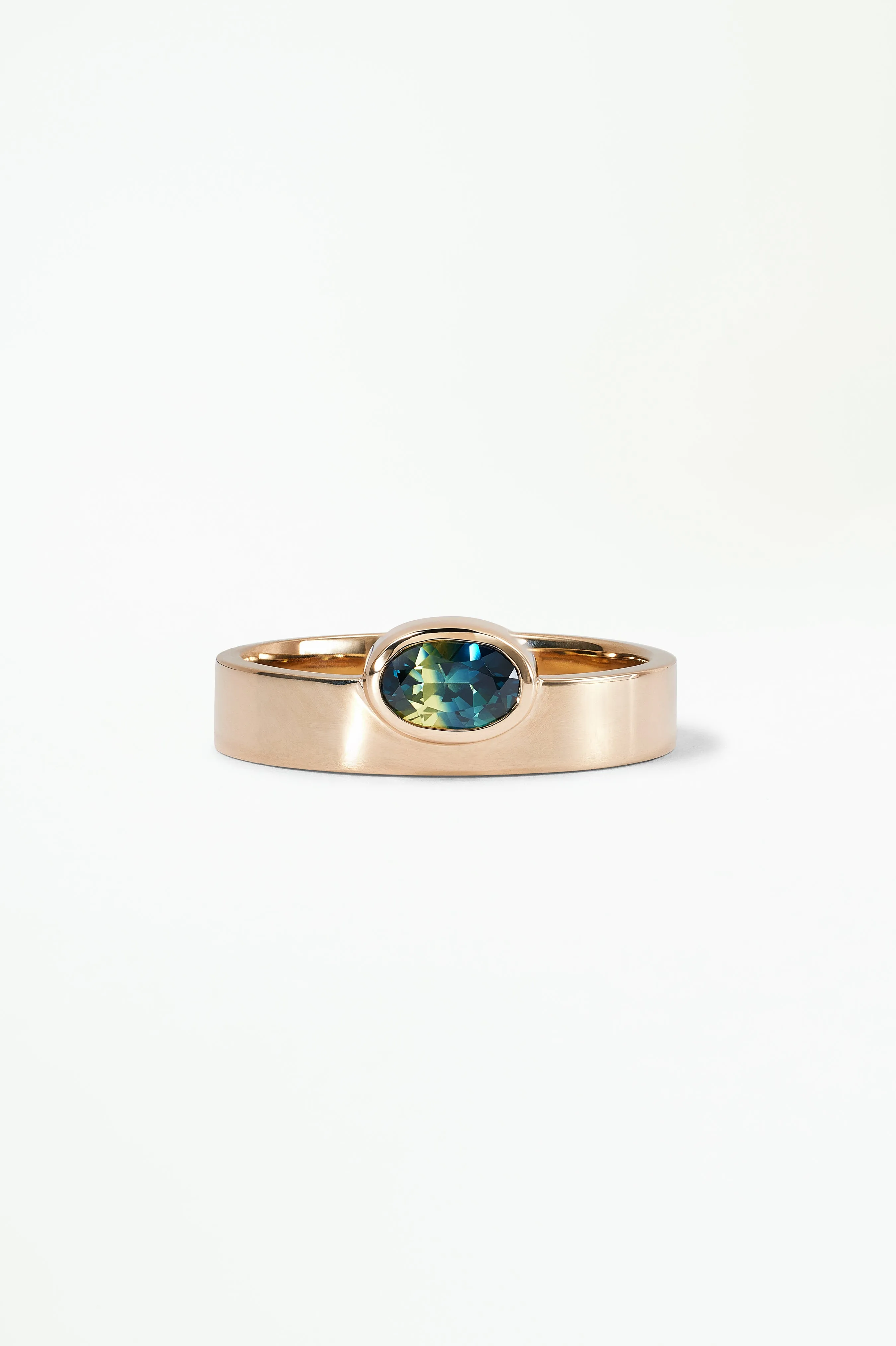One of a Kind Oval Brilliant Cut Sapphire Monolith Ring No. 36 sold by WWAKE