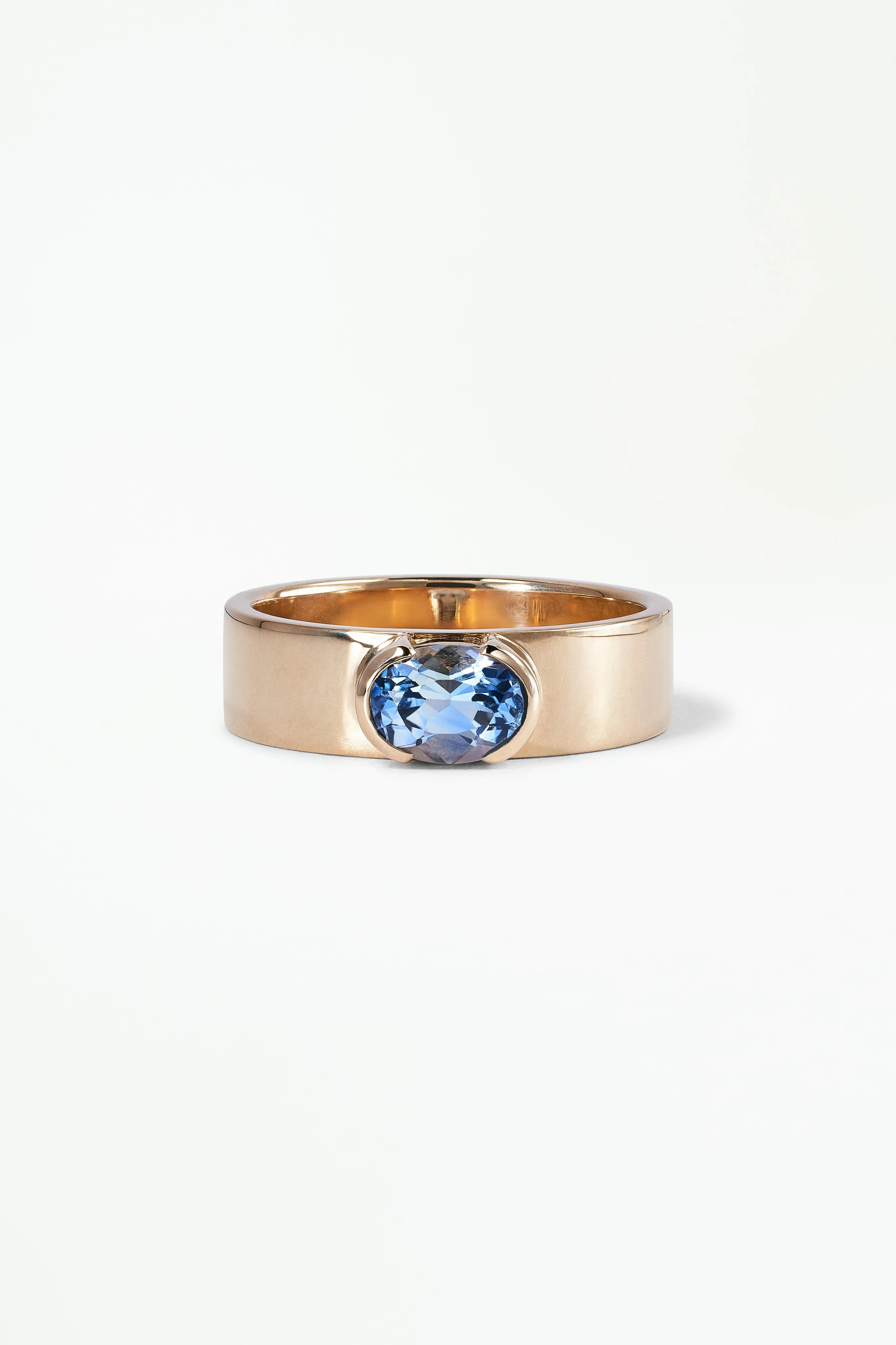 One of a Kind Oval Brilliant Cut Sapphire Menhir Ring No. 9 sold by WWAKE