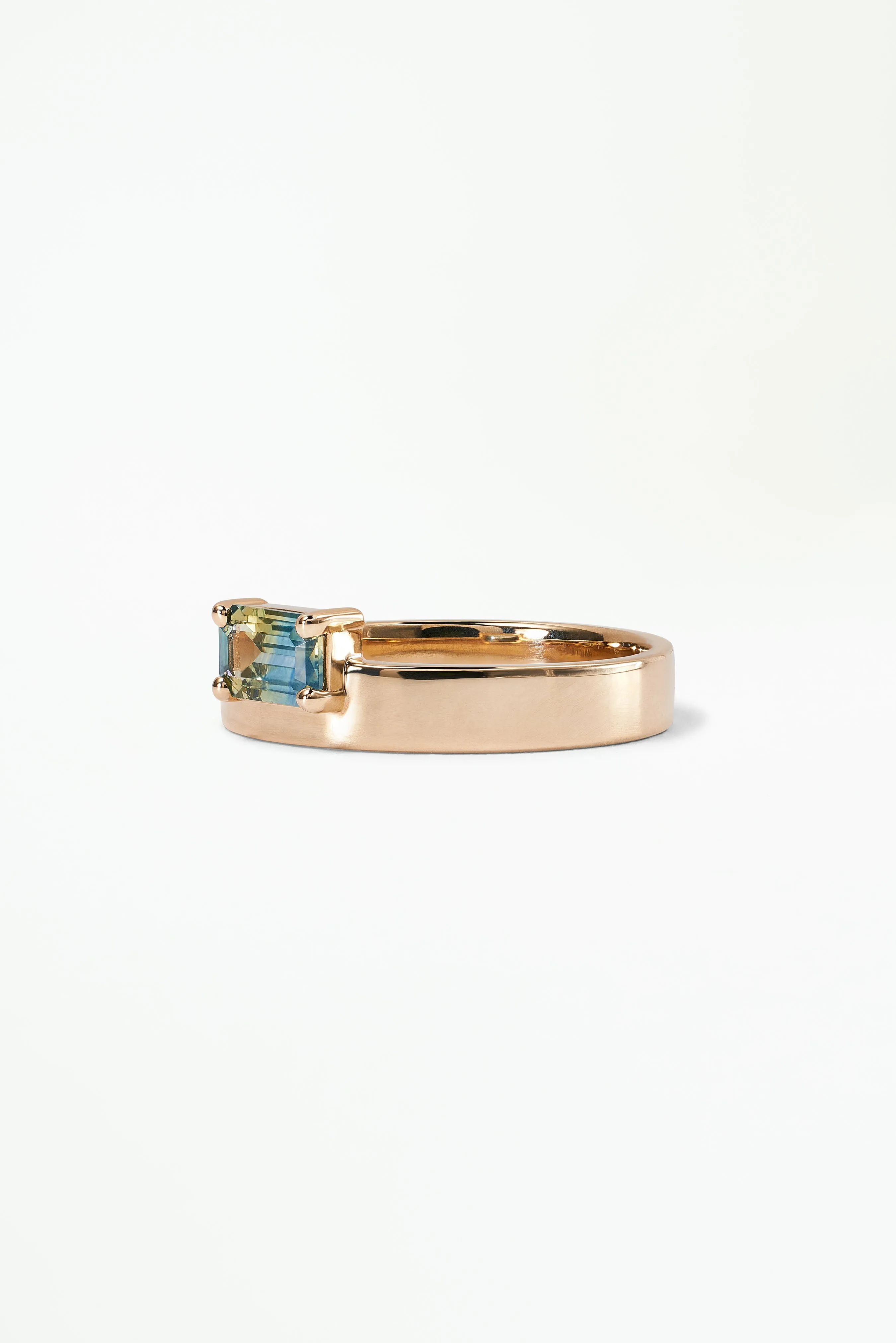 One of a Kind Emerald Cut Sapphire Monolith Ring No. 38 sold by WWAKE product image thumbnail 3