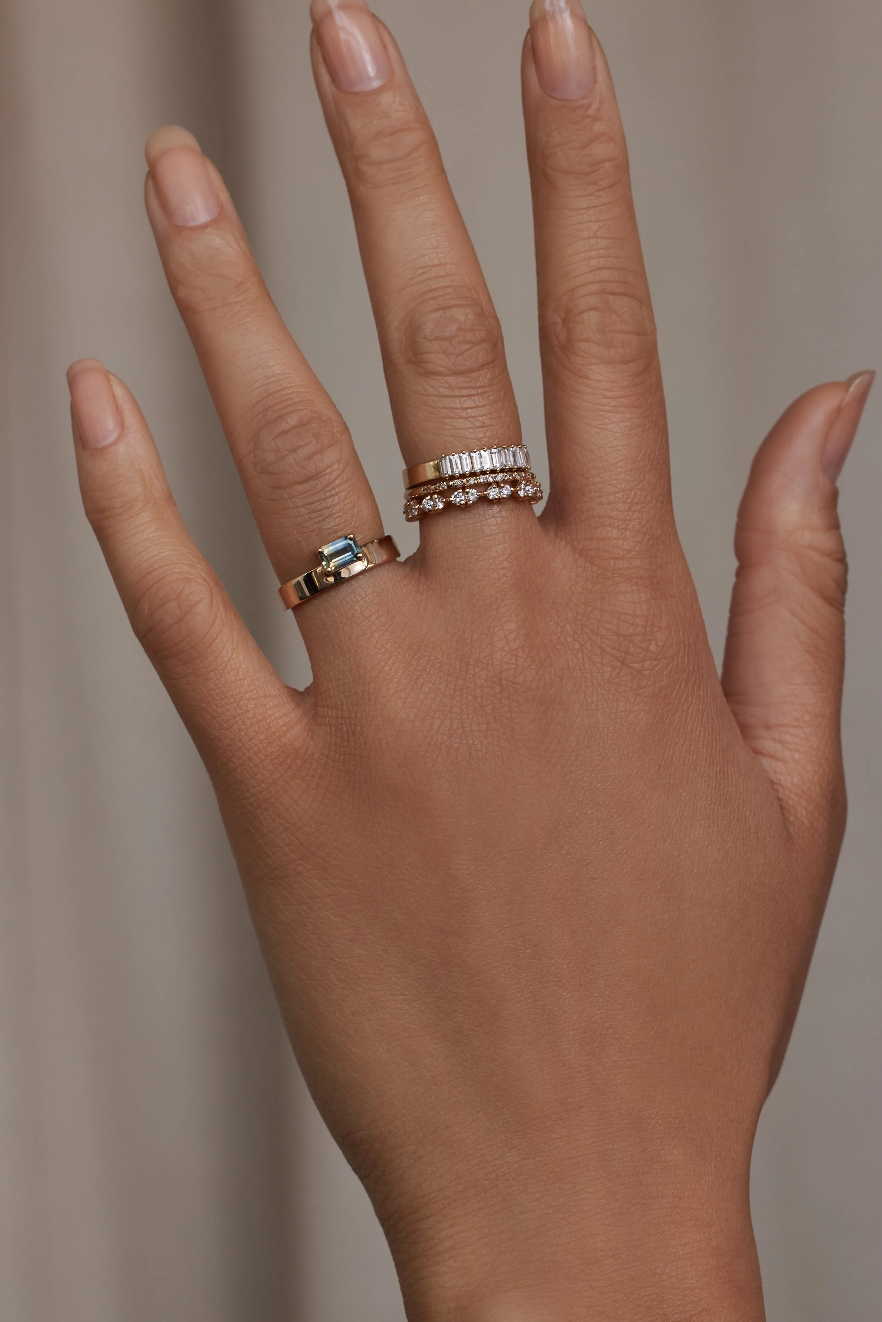 One of a Kind Emerald Cut Sapphire Monolith Ring No. 38 sold by WWAKE product image thumbnail 2