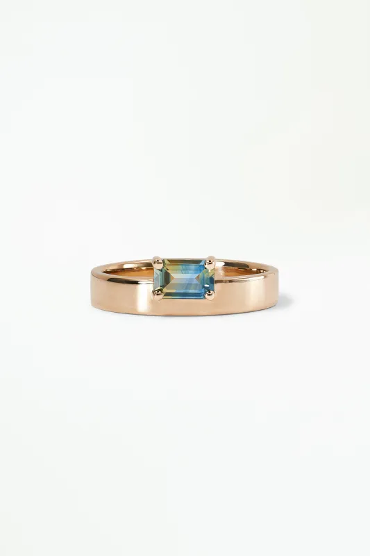 One of a Kind Emerald Cut Sapphire Monolith Ring No. 38 sold by WWAKE
