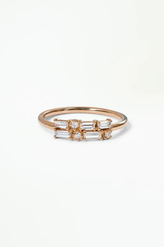 Limited Edition Diamond Brickwork Ring made by WWAKE