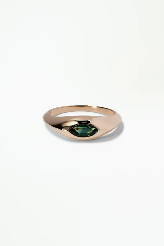 One of a Kind Marquise Cut Sapphire Signet Ring No. 39 sold by WWAKE