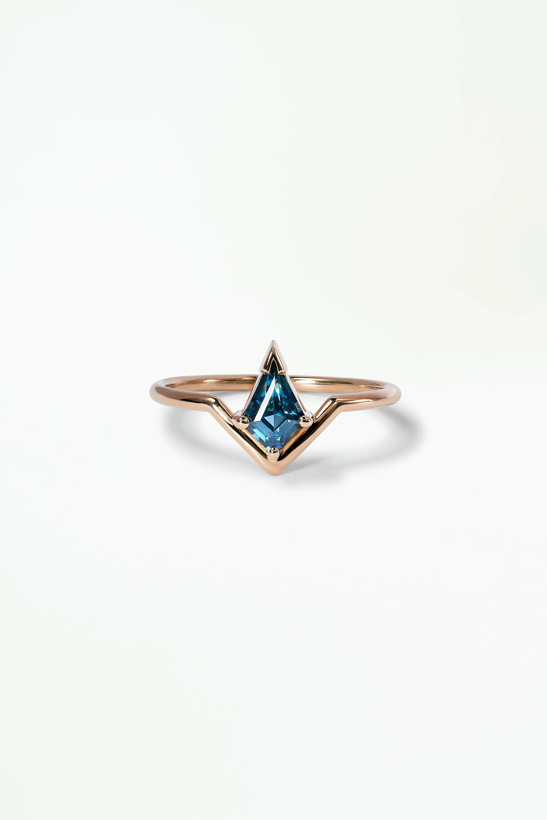 One of a Kind Kite Cut Green Sapphire Nestled Ring No. 13 sold by WWAKE