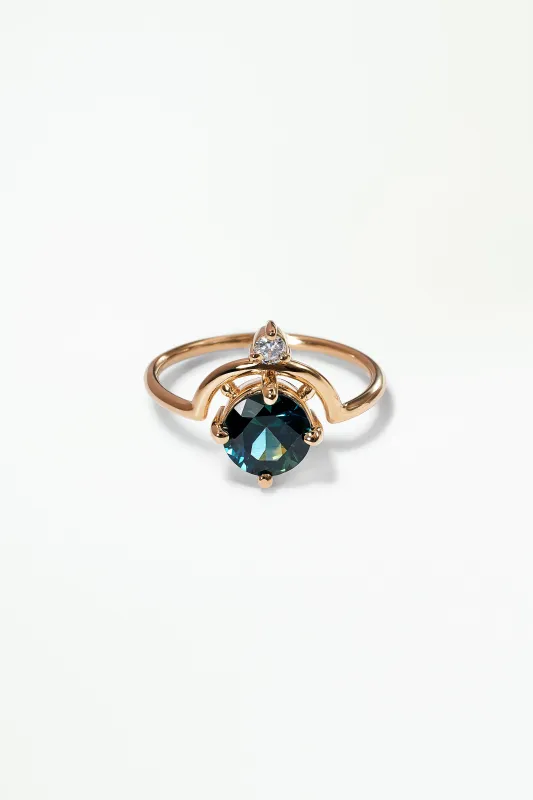 One of a Kind Brilliant Cut Sapphire Nestled Ring No. 4 sold by WWAKE