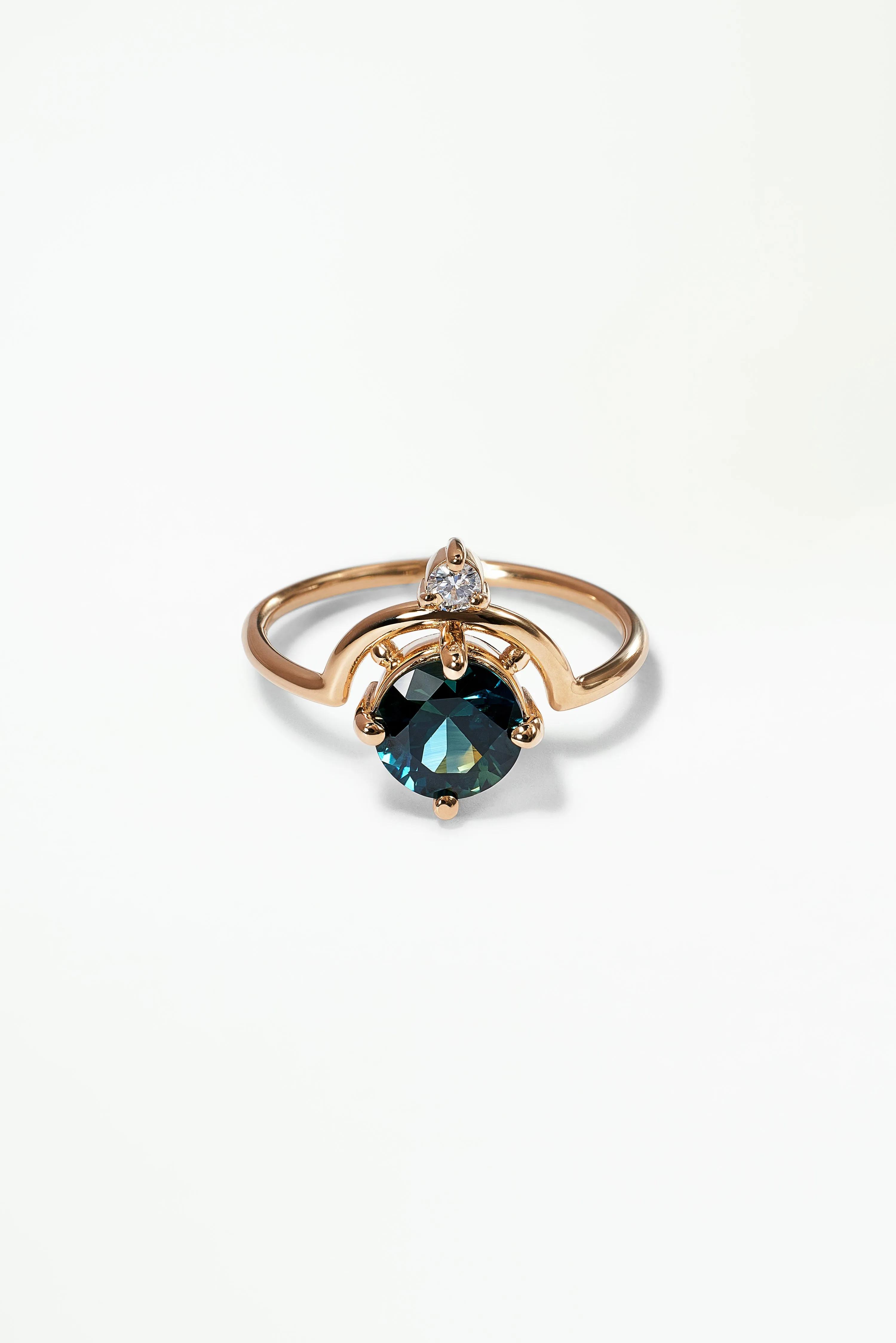 One of a Kind Brilliant Cut Sapphire Nestled Ring No. 4 sold by WWAKE