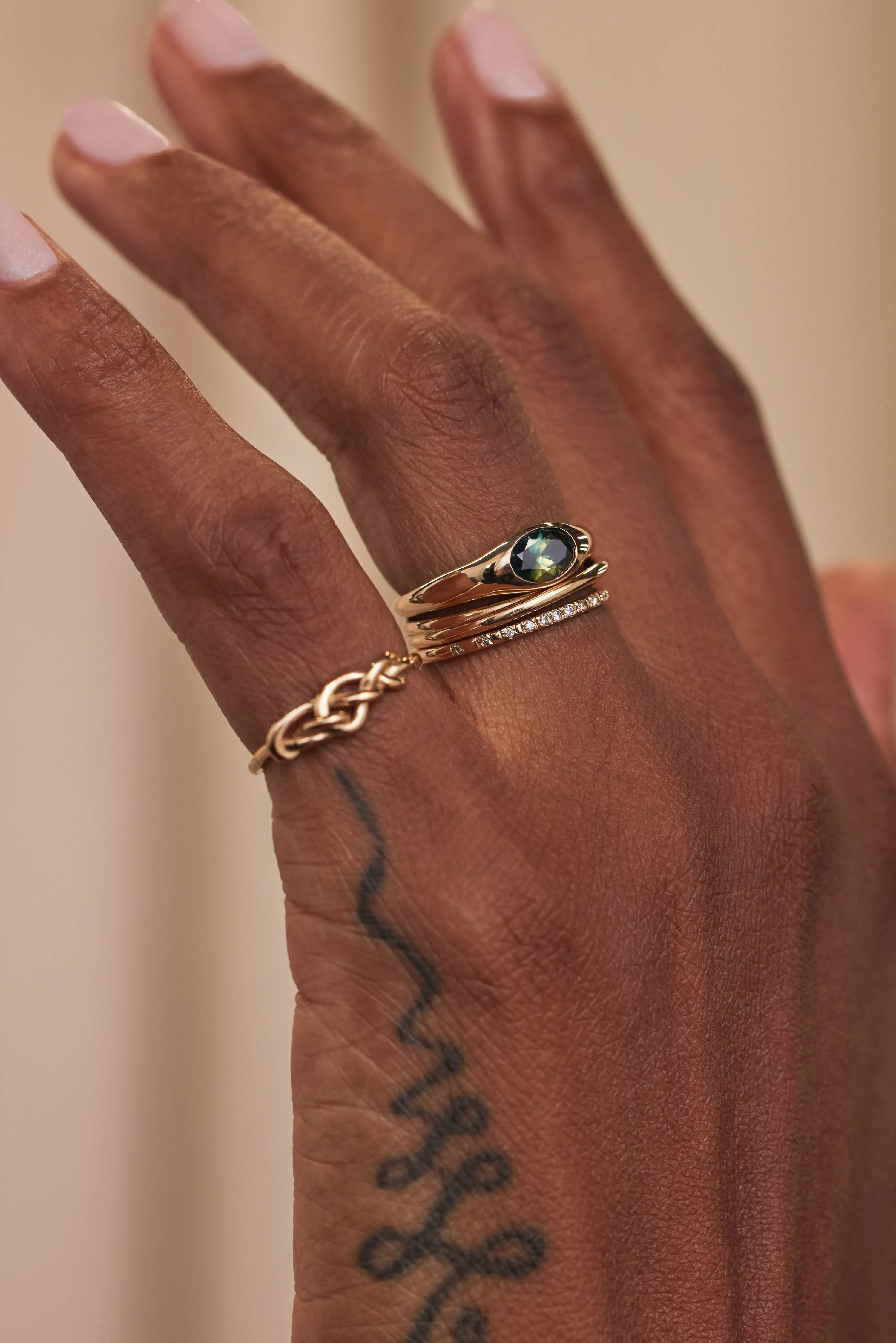 One of a Kind Brilliant Cut Oval Sapphire Signet Ring No. 56 sold by WWAKE product image thumbnail 2