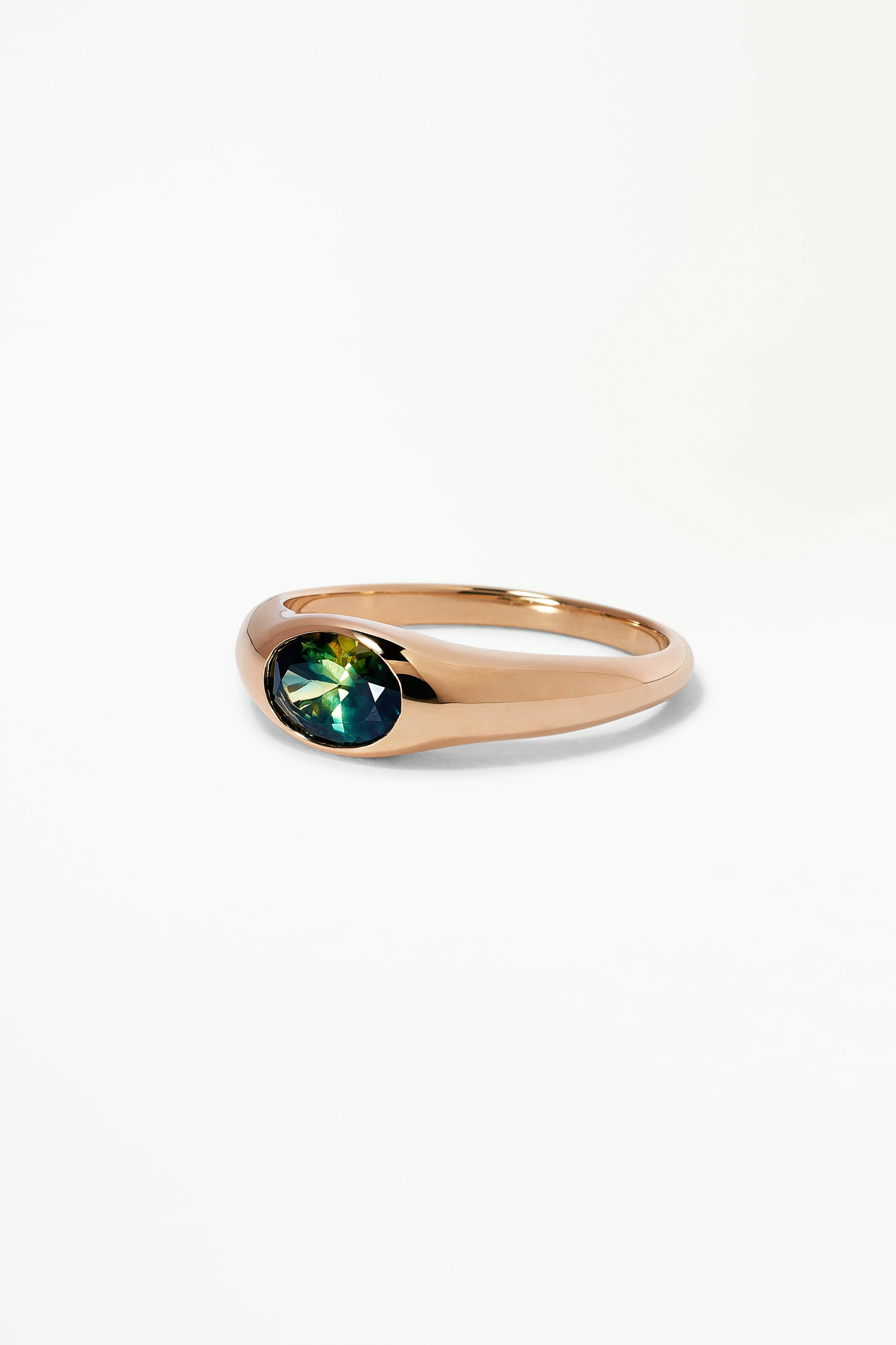 One of a Kind Brilliant Cut Oval Sapphire Signet Ring No. 56 sold by WWAKE product image thumbnail 3