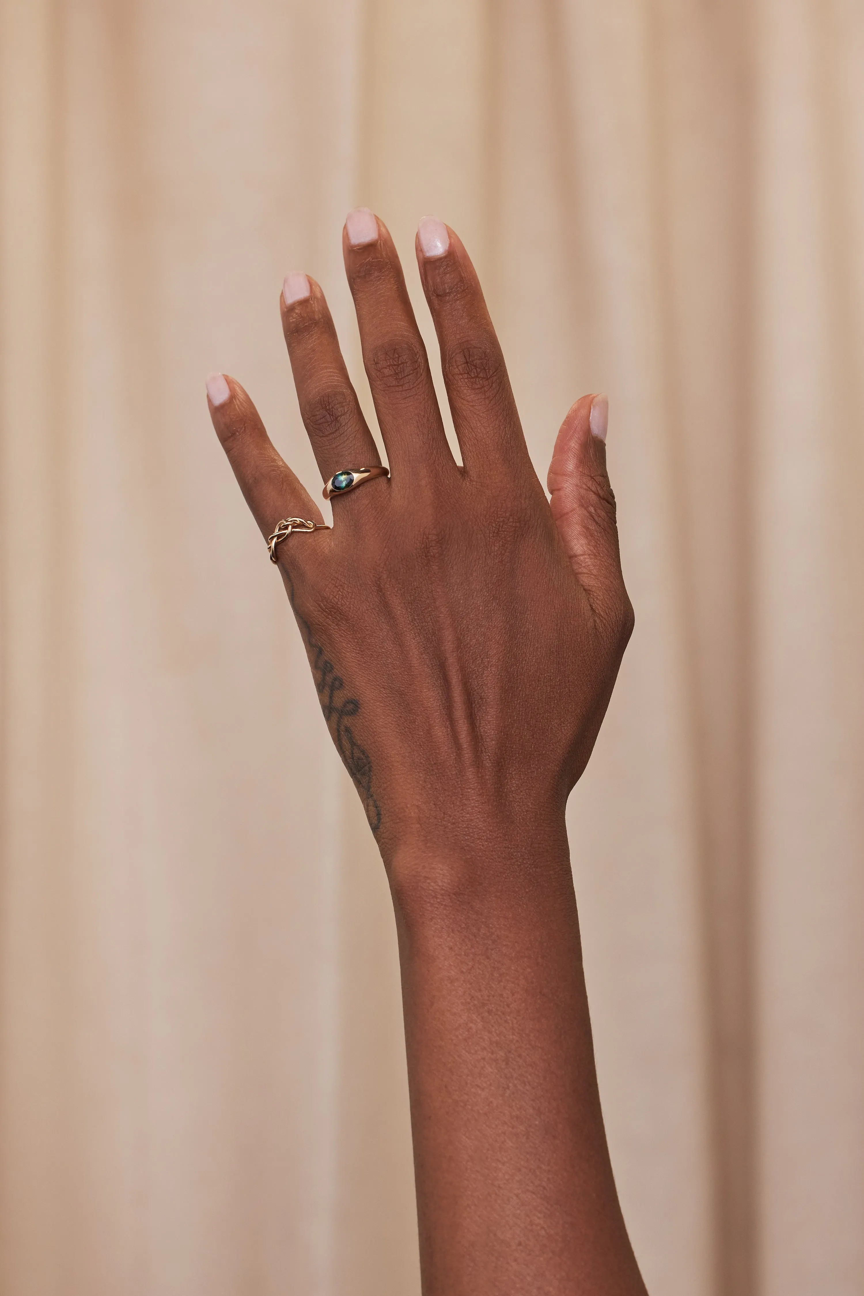 One of a Kind Brilliant Cut Oval Sapphire Signet Ring No. 56 sold by WWAKE product image thumbnail 4