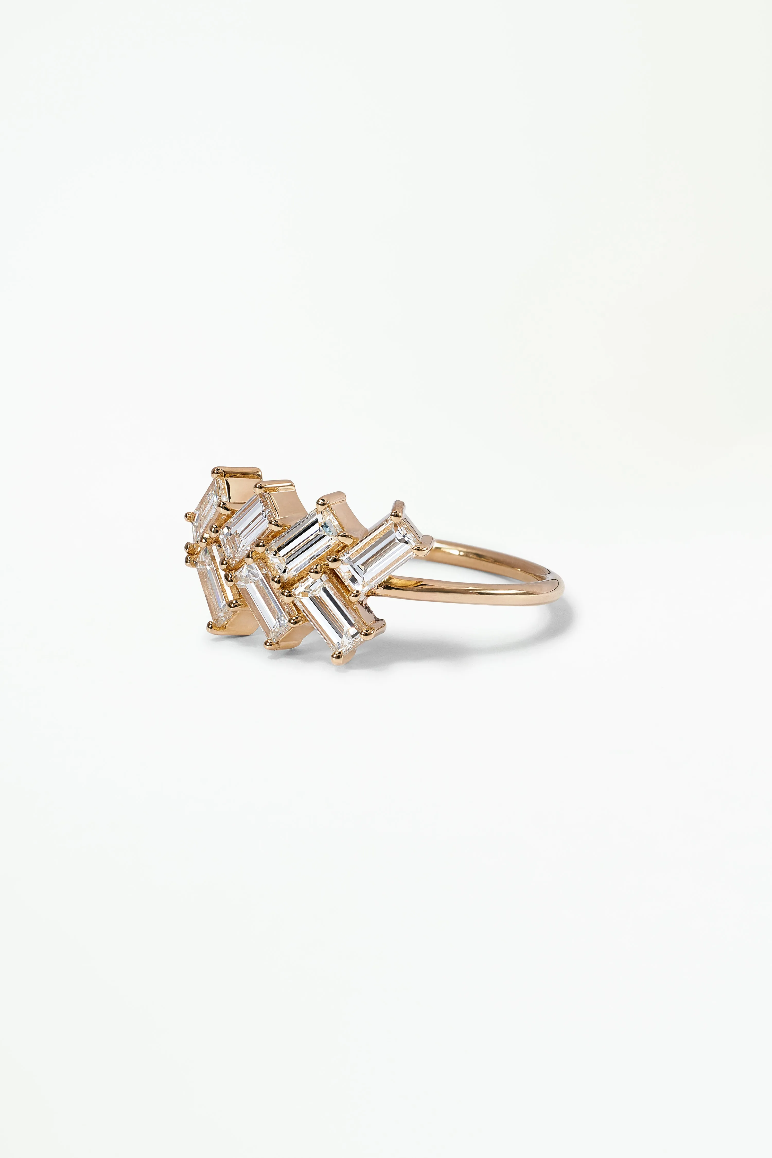 One of a Kind Baguette Cut Diamond Mosaic Ring No. 28 sold by WWAKE product image thumbnail 3