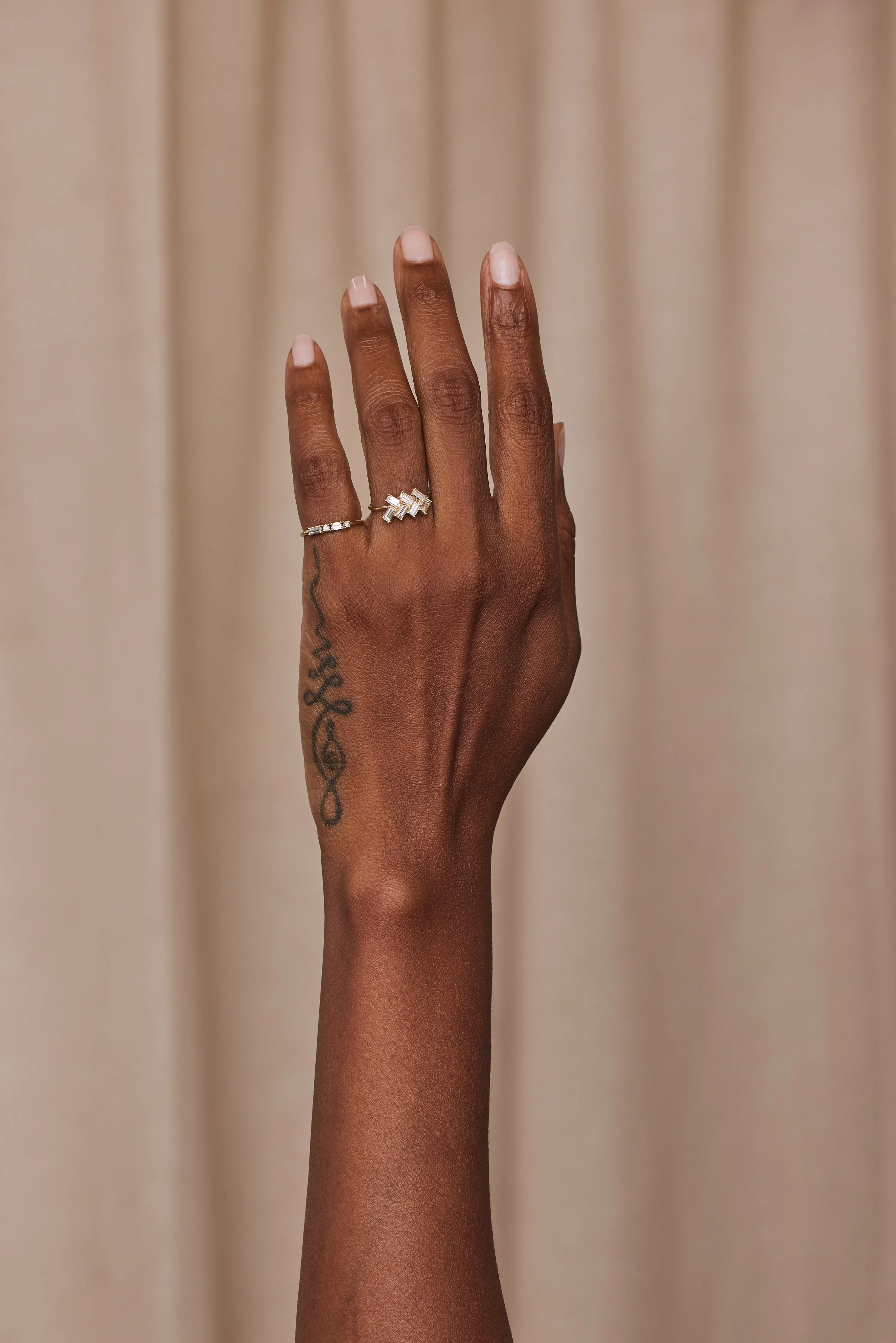 One of a Kind Baguette Cut Diamond Mosaic Ring No. 28 sold by WWAKE product image thumbnail 4