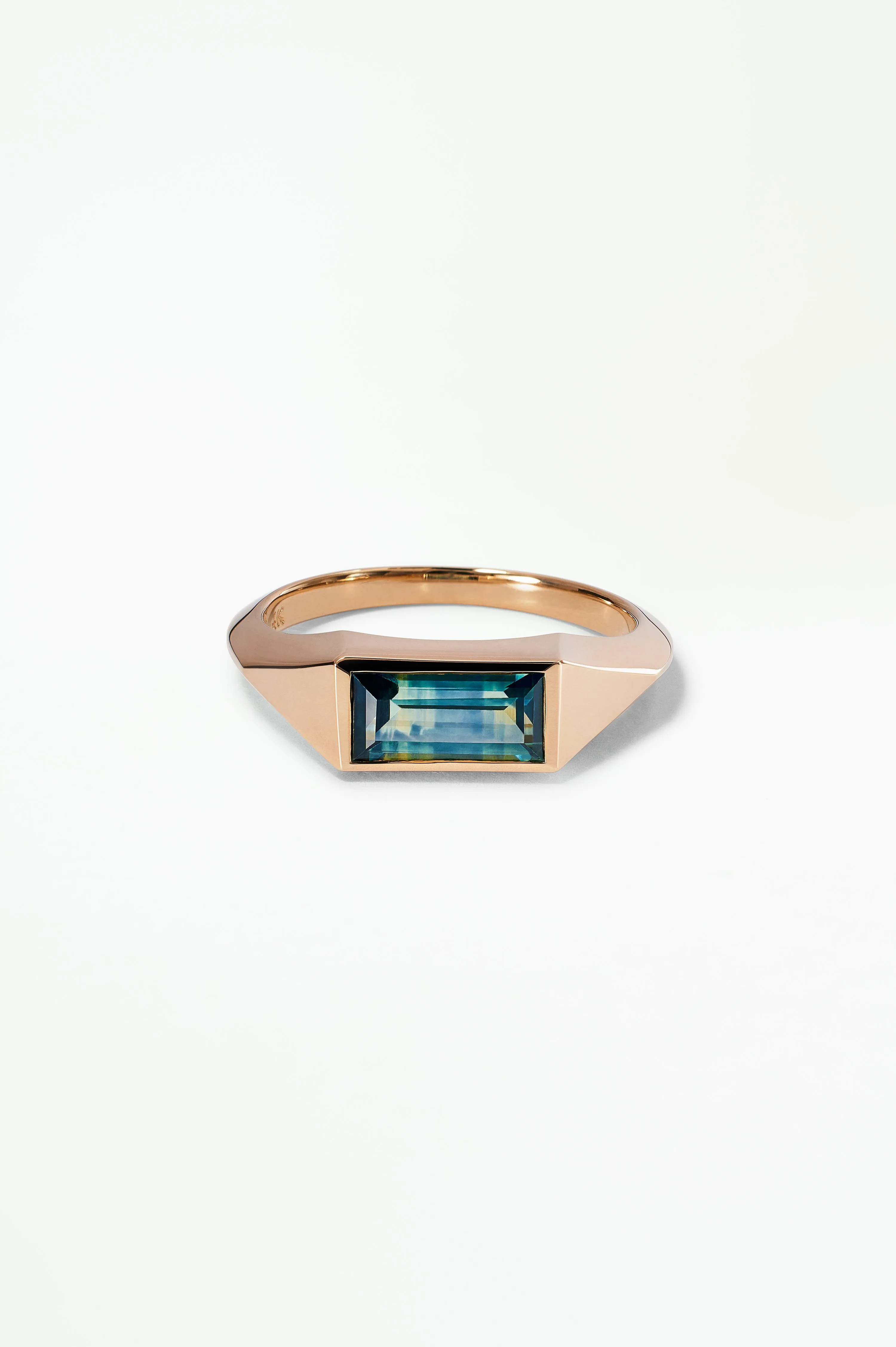 One of a Kind Baguette Cut Sapphire Signet Ring No. 52 sold by WWAKE