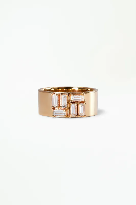 One of a Kind Baguette Cut Diamond Menhir Ring No. 20 made by WWAKE